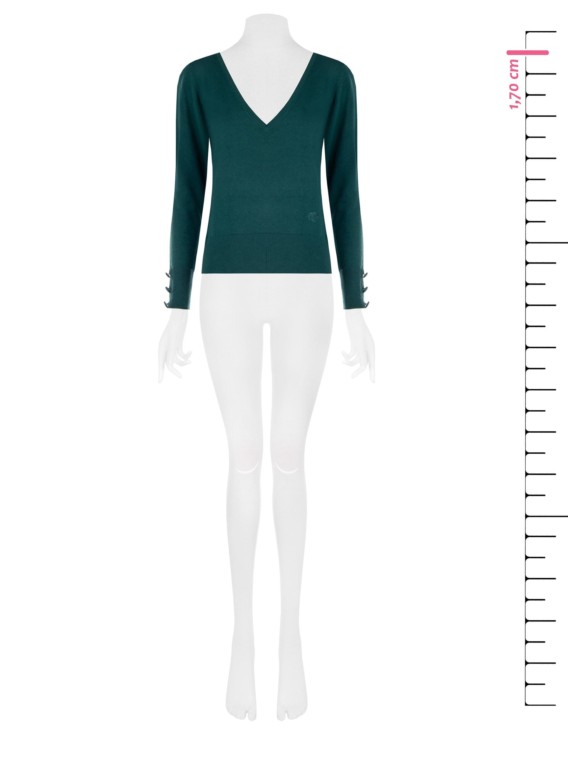 Maglione Con Scollo A V Profondo E Logo RR Ricamato Rinascimento