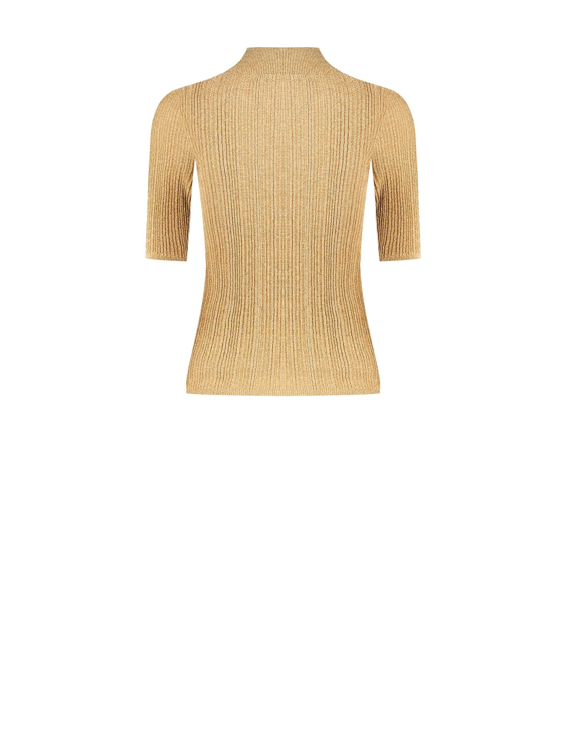 Rinascimento - Top à col roulé en maille côtelée avec fil Lurex