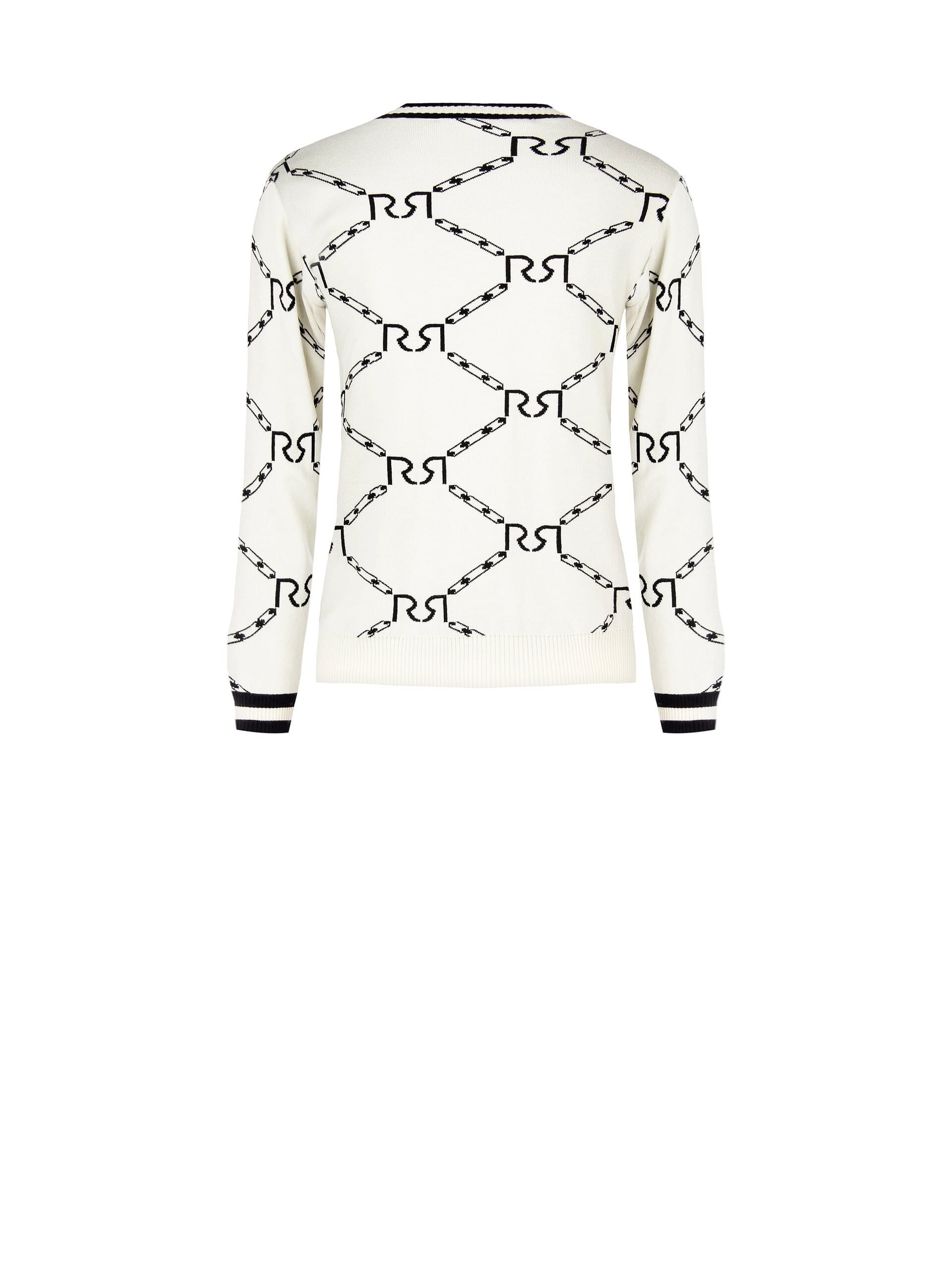 Cardigan avec motif de chaîne et logo RR Rinascimento