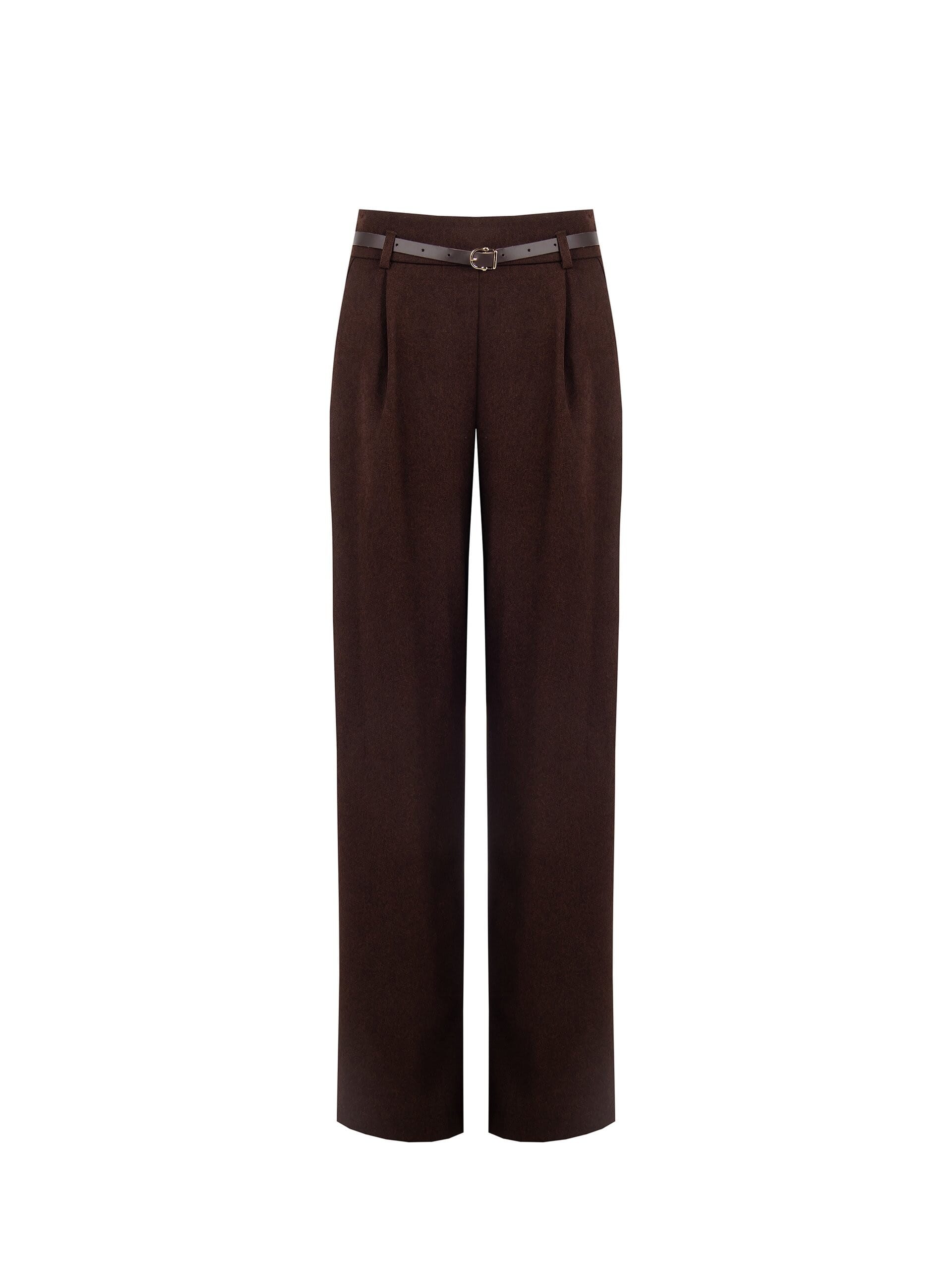 Pantalon palazzo avec volants et ceinture en similicuir assortie Rinascimento