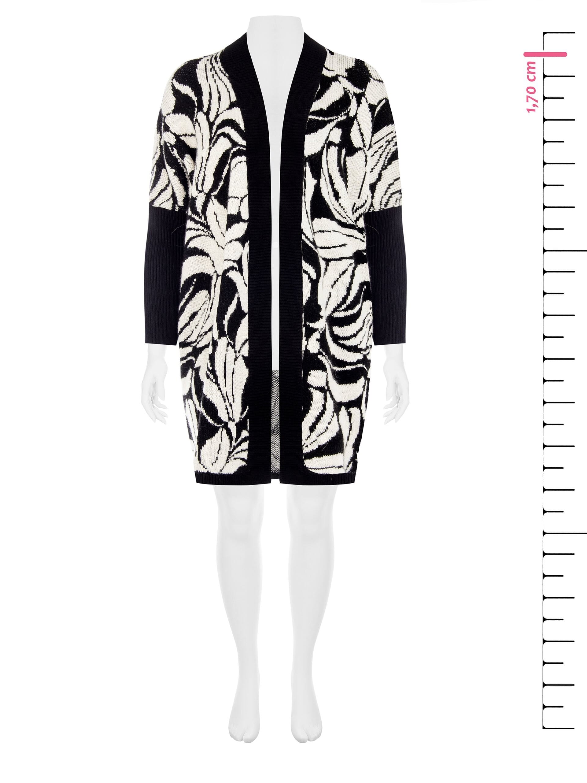 Zebrato Rinascimento Curvy Open Cardigan Sweater