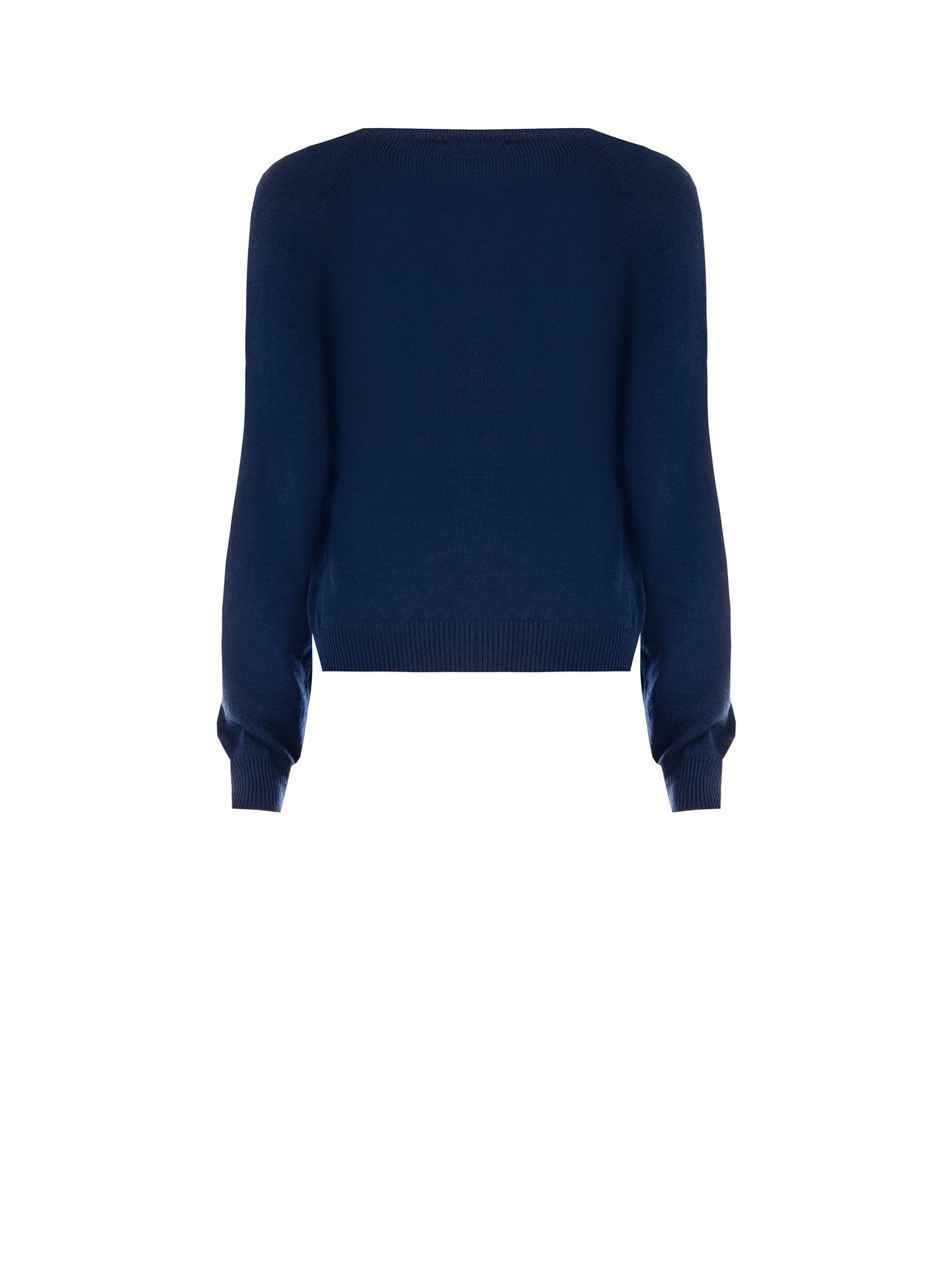 Crew Neck Sweater With Cut-Out On One Shoulder Rinascimento