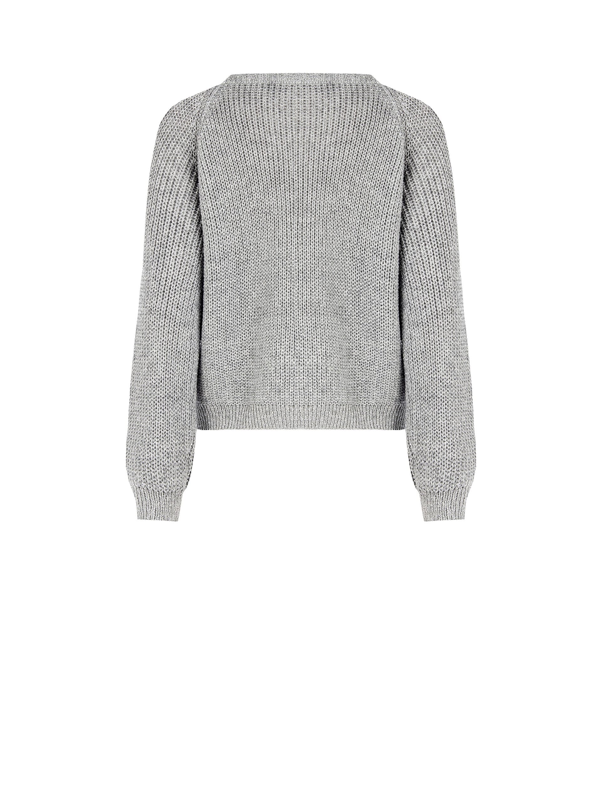 Pull court tressé avec Lurex et découpes Rinascimento