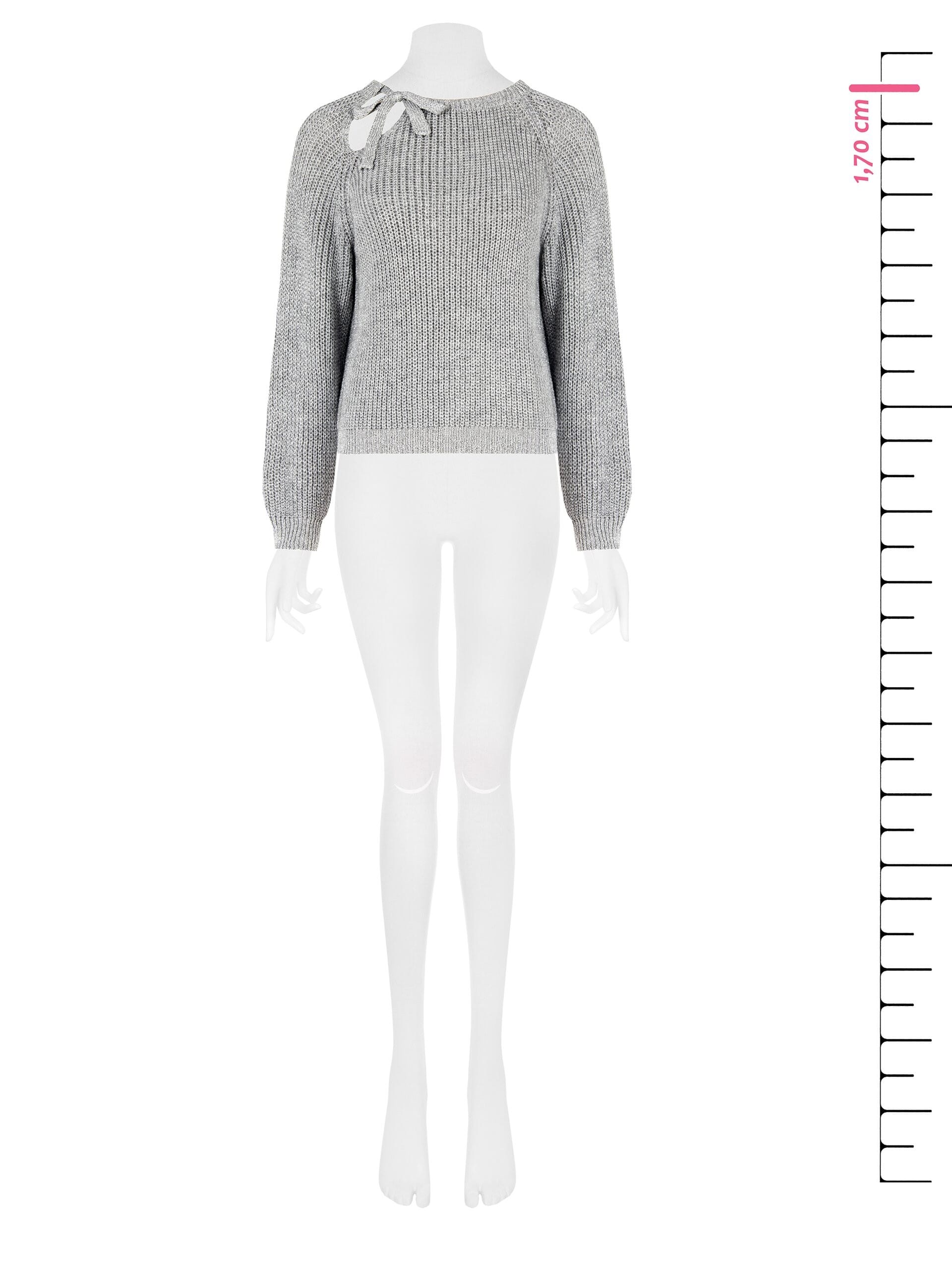 Pull court tressé avec Lurex et découpes Rinascimento