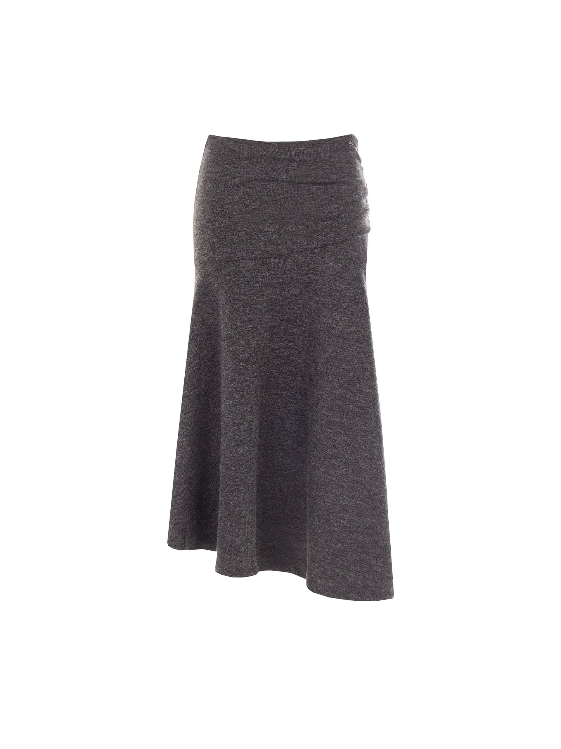 Jupe midi en maille tourbillonnante et asymétrique bouclée sur un côté Rinascimento