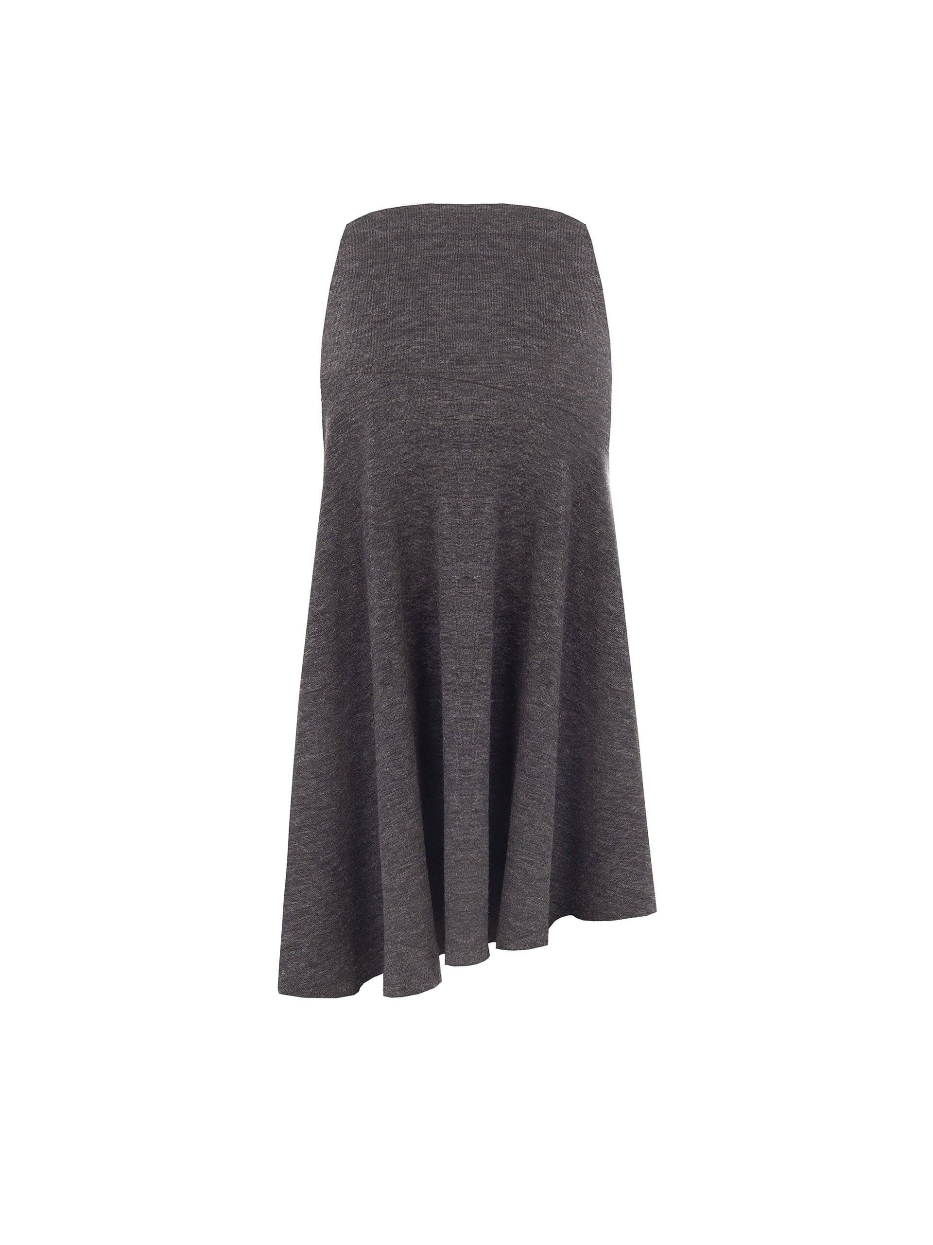 Jupe midi en maille tourbillonnante et asymétrique bouclée sur un côté Rinascimento