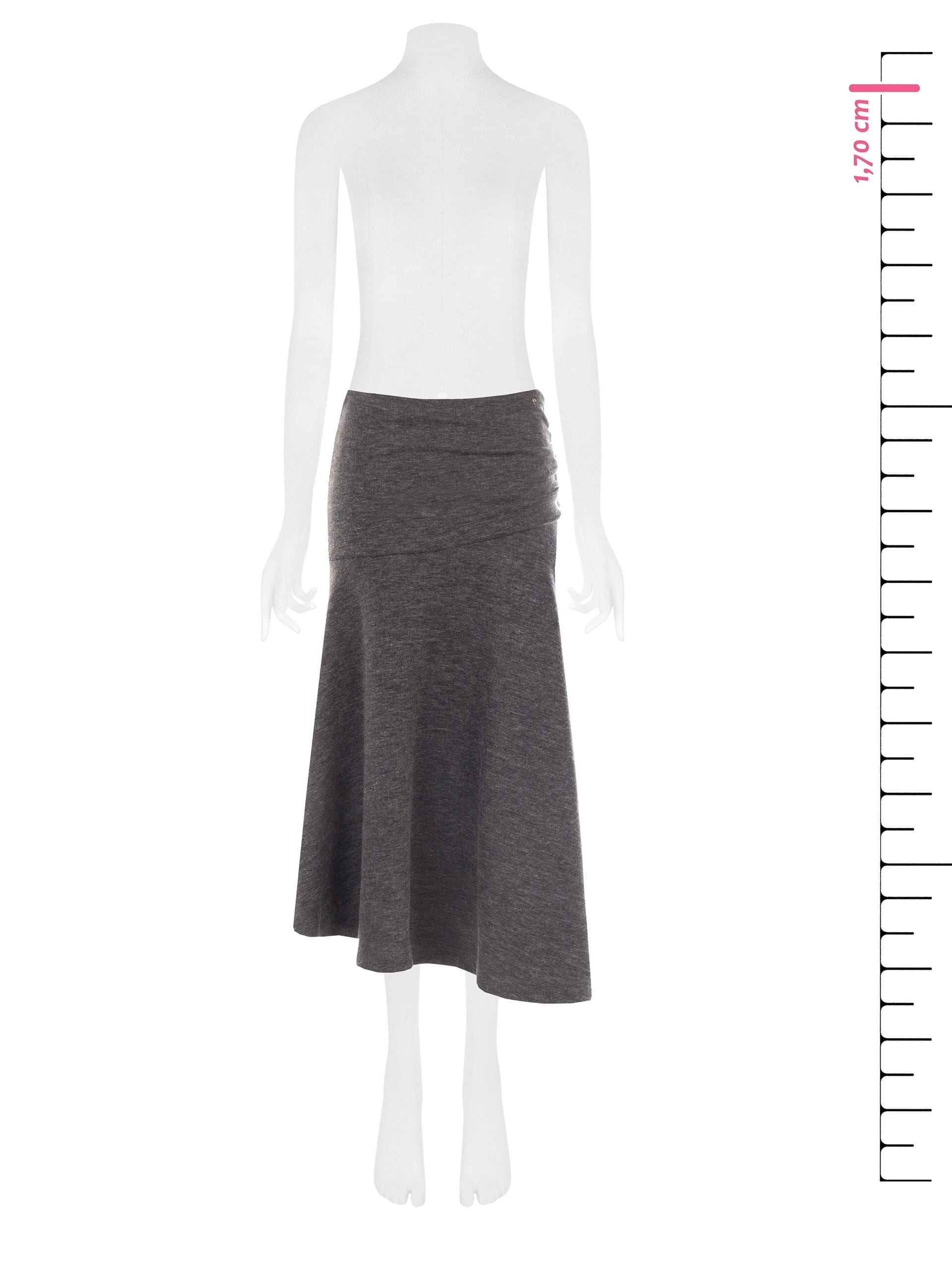 Jupe midi en maille tourbillonnante et asymétrique bouclée sur un côté Rinascimento