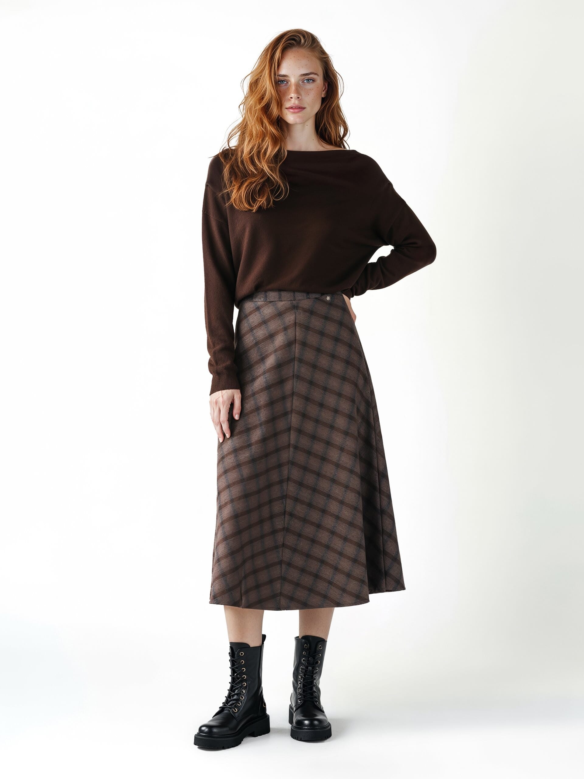 Gonna Lunga Svasata A Quadri Rinascimento