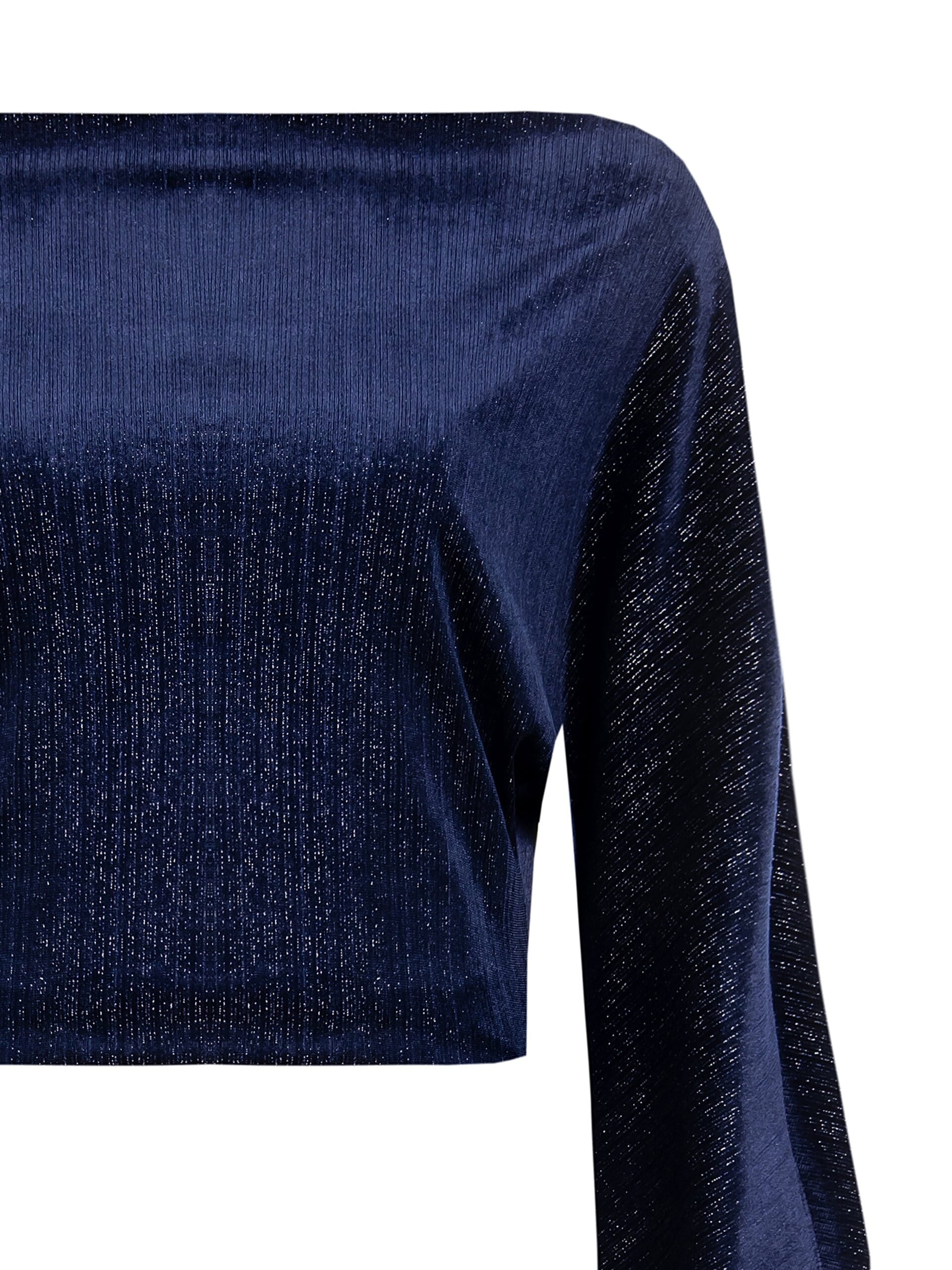 Top In Velluto Con Finitura Glitterata E Bracciali Integrati Nei Polsini Rinascimento