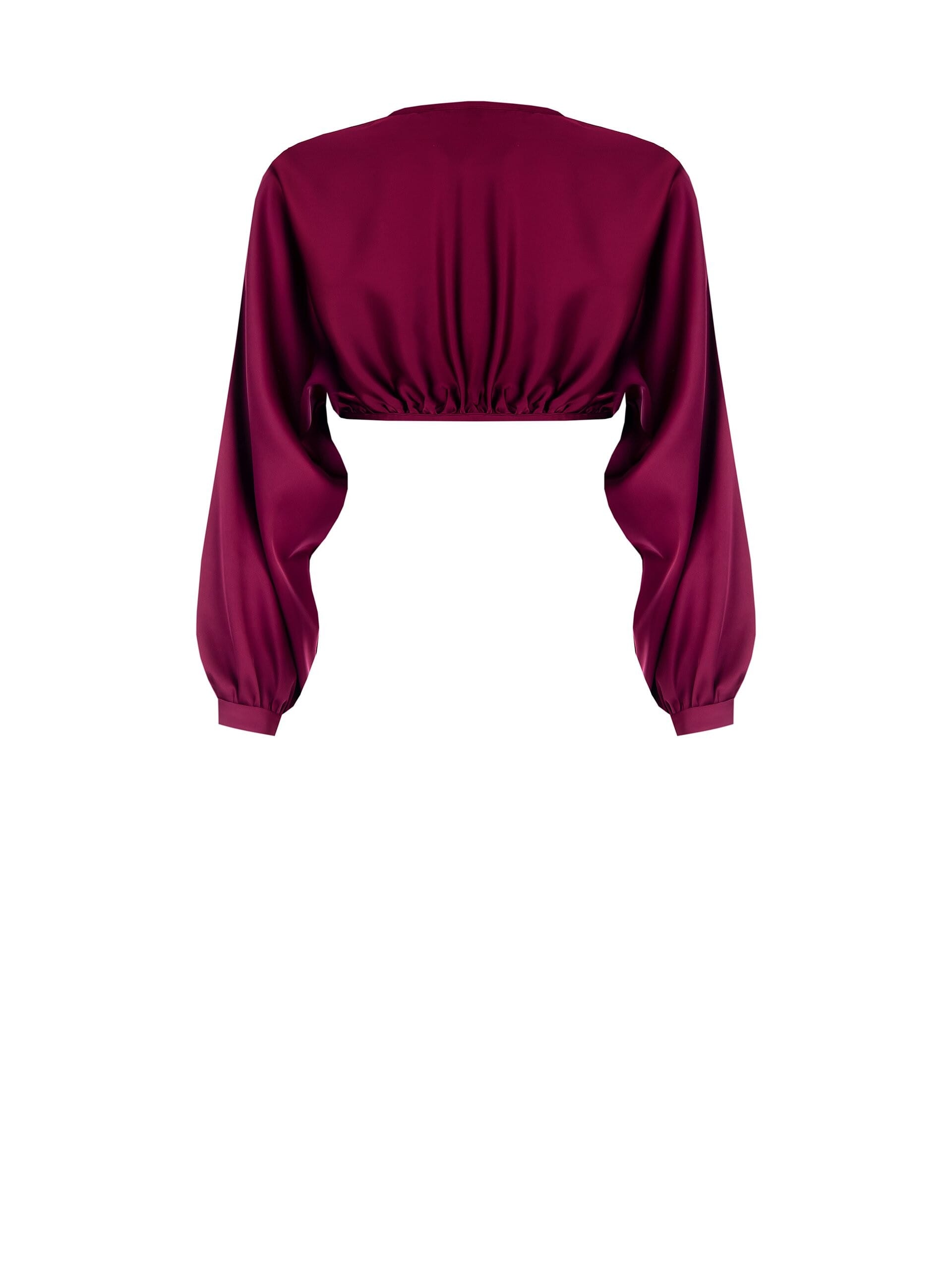 Satin Wrap With Maxi Bell Sleeves Rinascimento