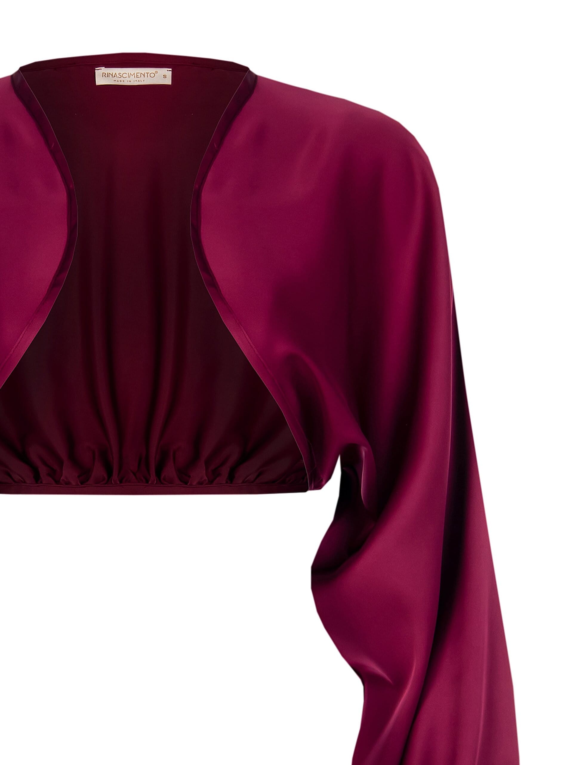 Satin Wrap With Maxi Bell Sleeves Rinascimento