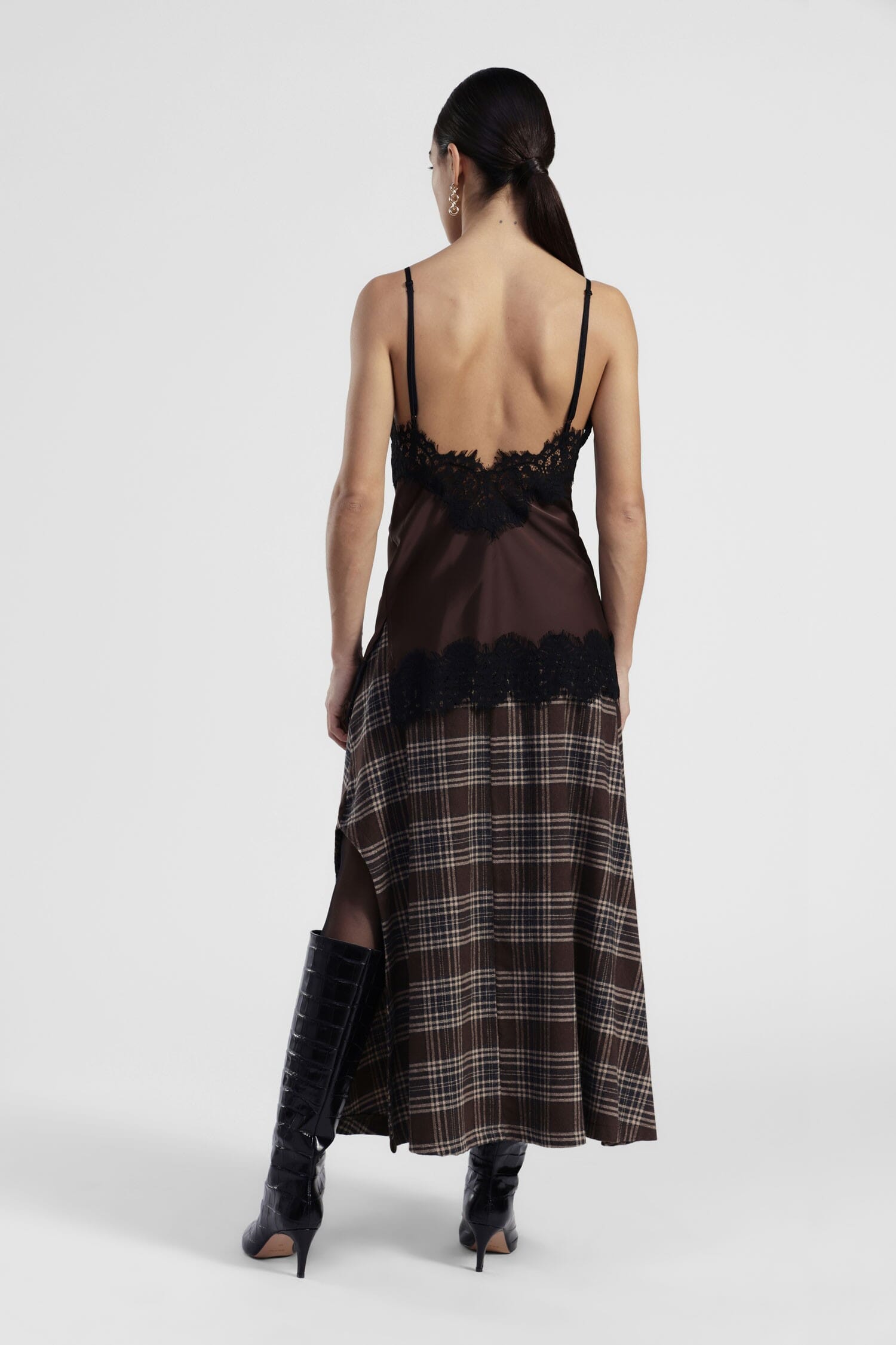 Gonna Lunga A Quadri Con Spacco Laterale Dixie