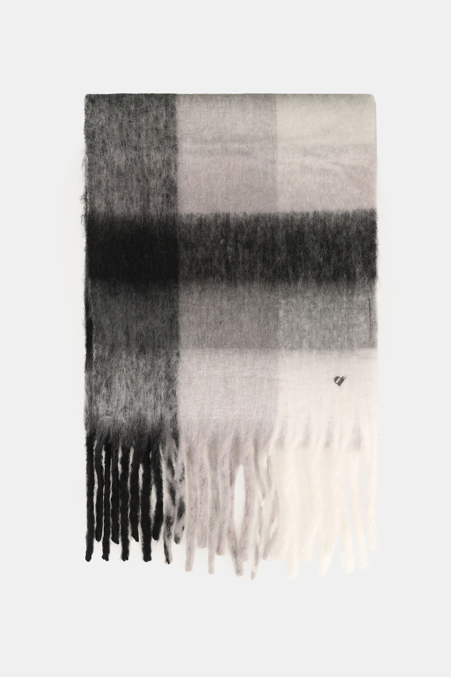 Sciarpa A Quadri Con Frange E Dettagli Colorati Dixie