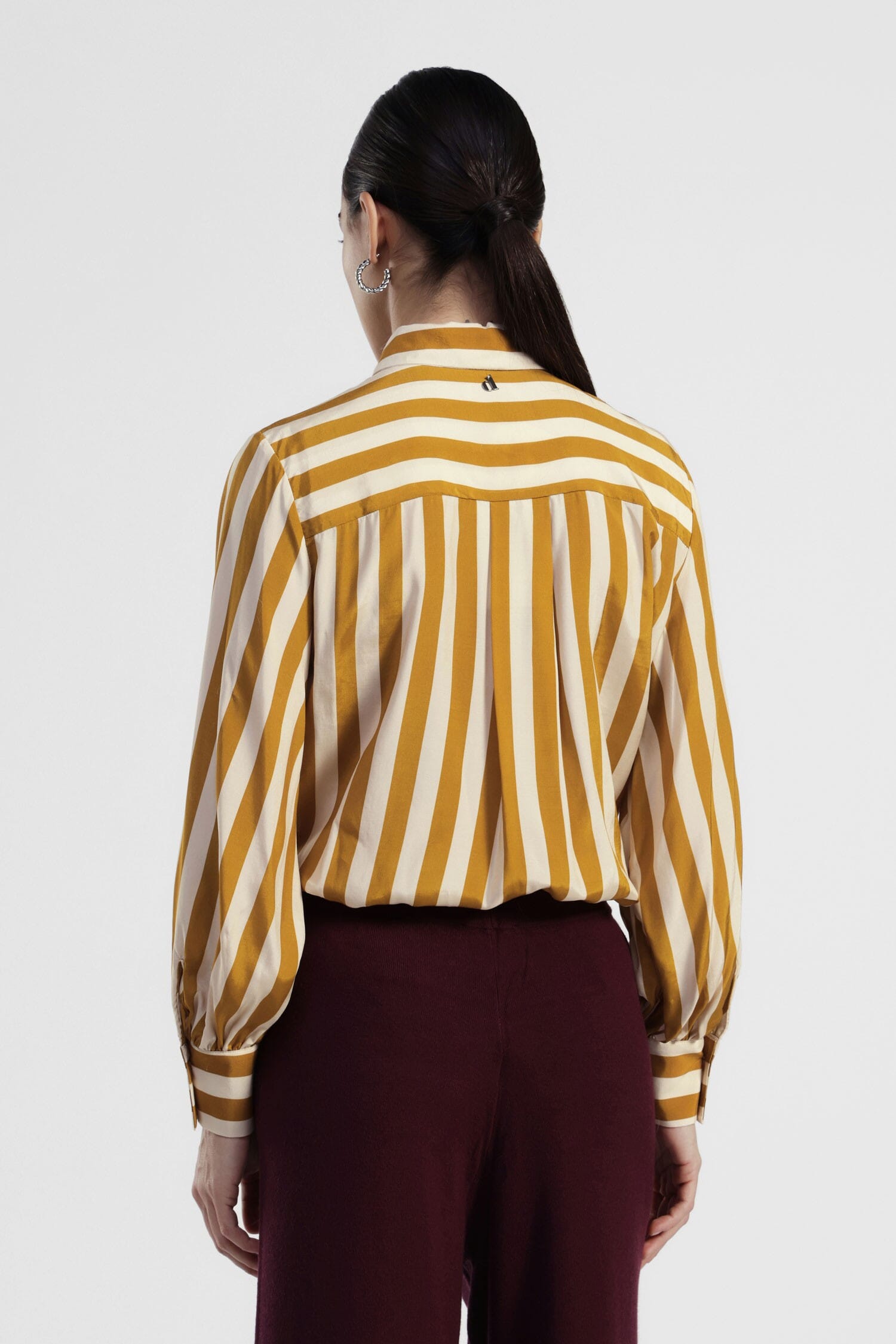 Dixie - Chemise à rayures verticales et manches larges