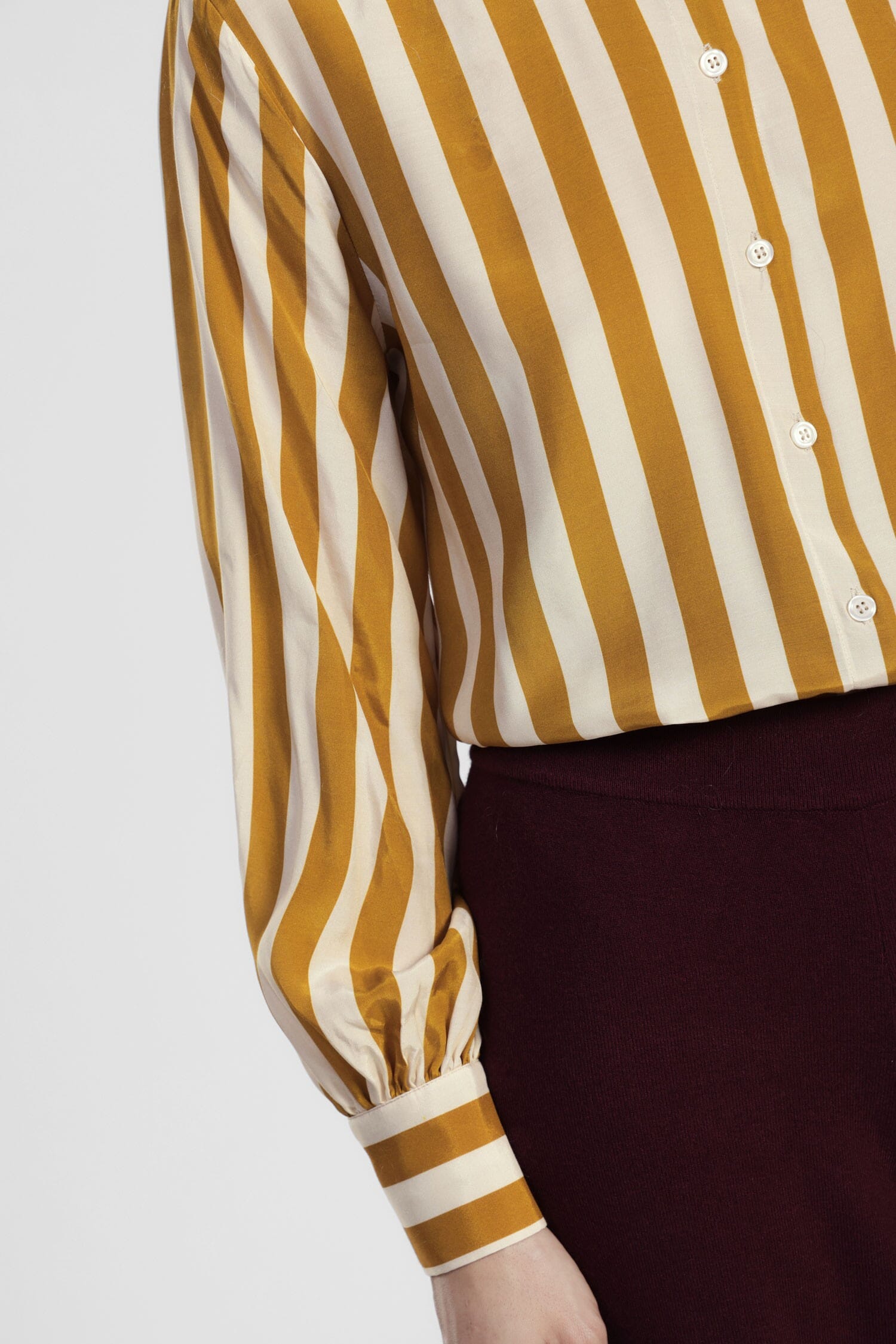 Dixie - Chemise à rayures verticales et manches larges