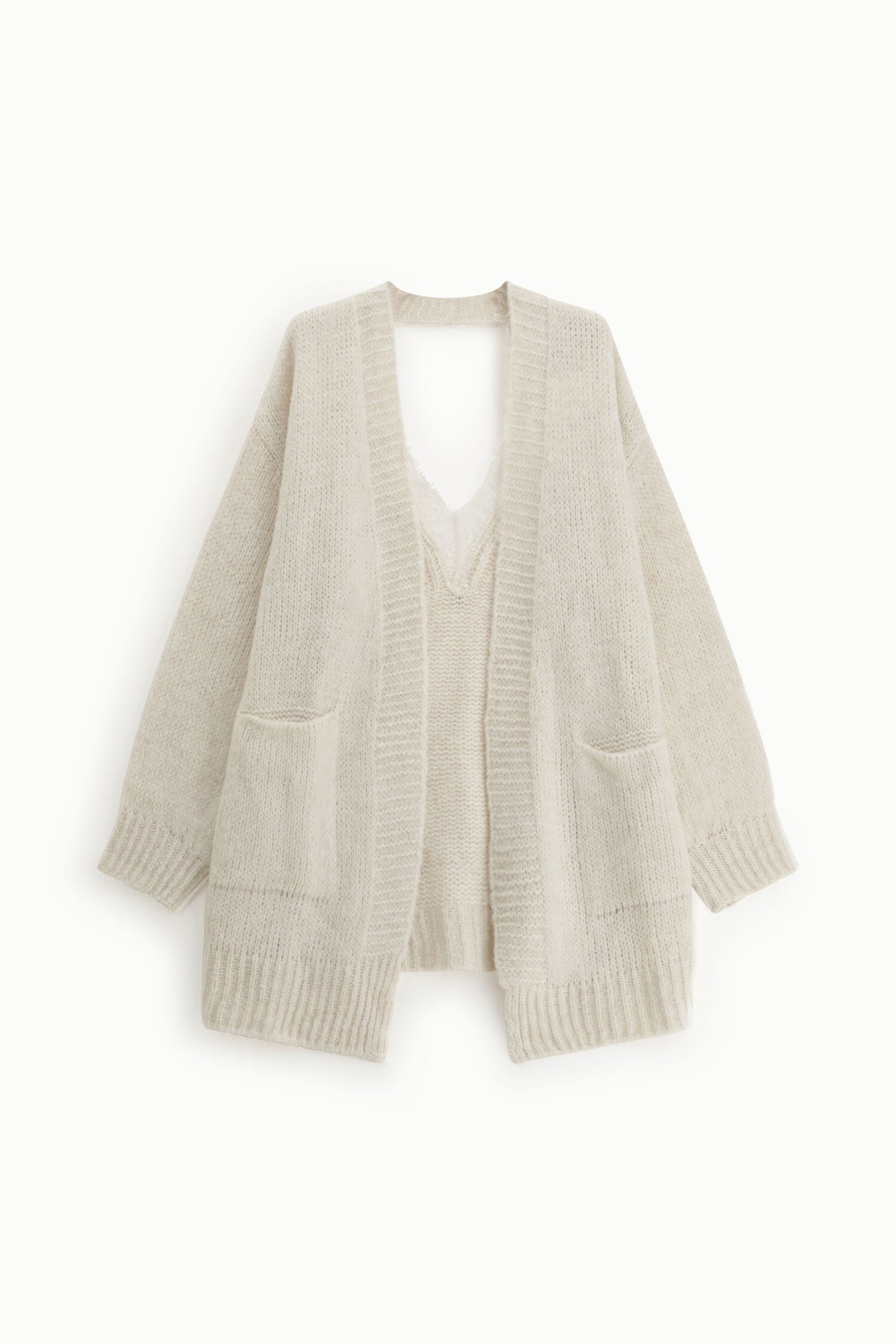 Cardigan long avec poches frontales Dixie