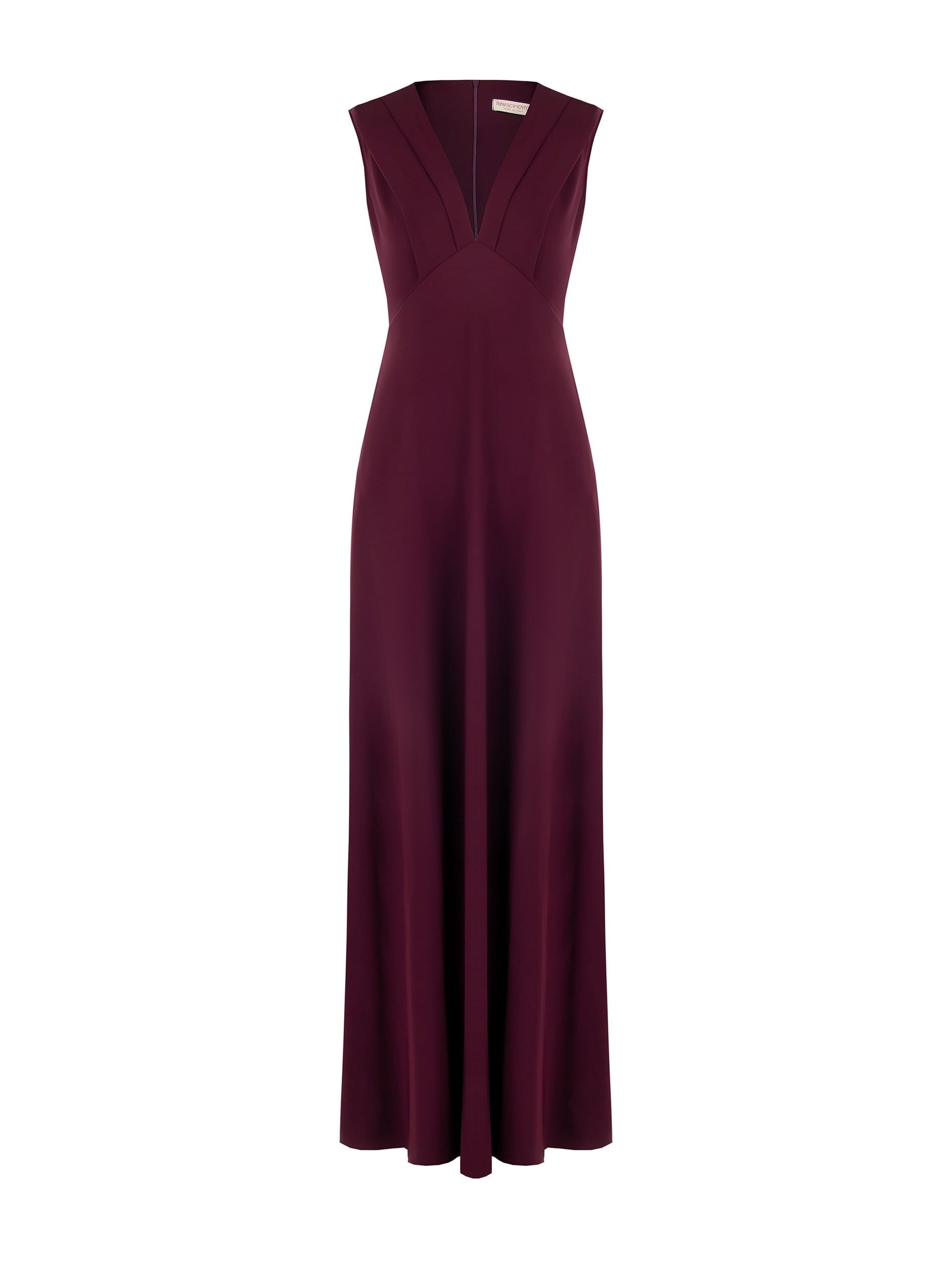 Rinascimento - Robe longue à col en V en tissu fluide