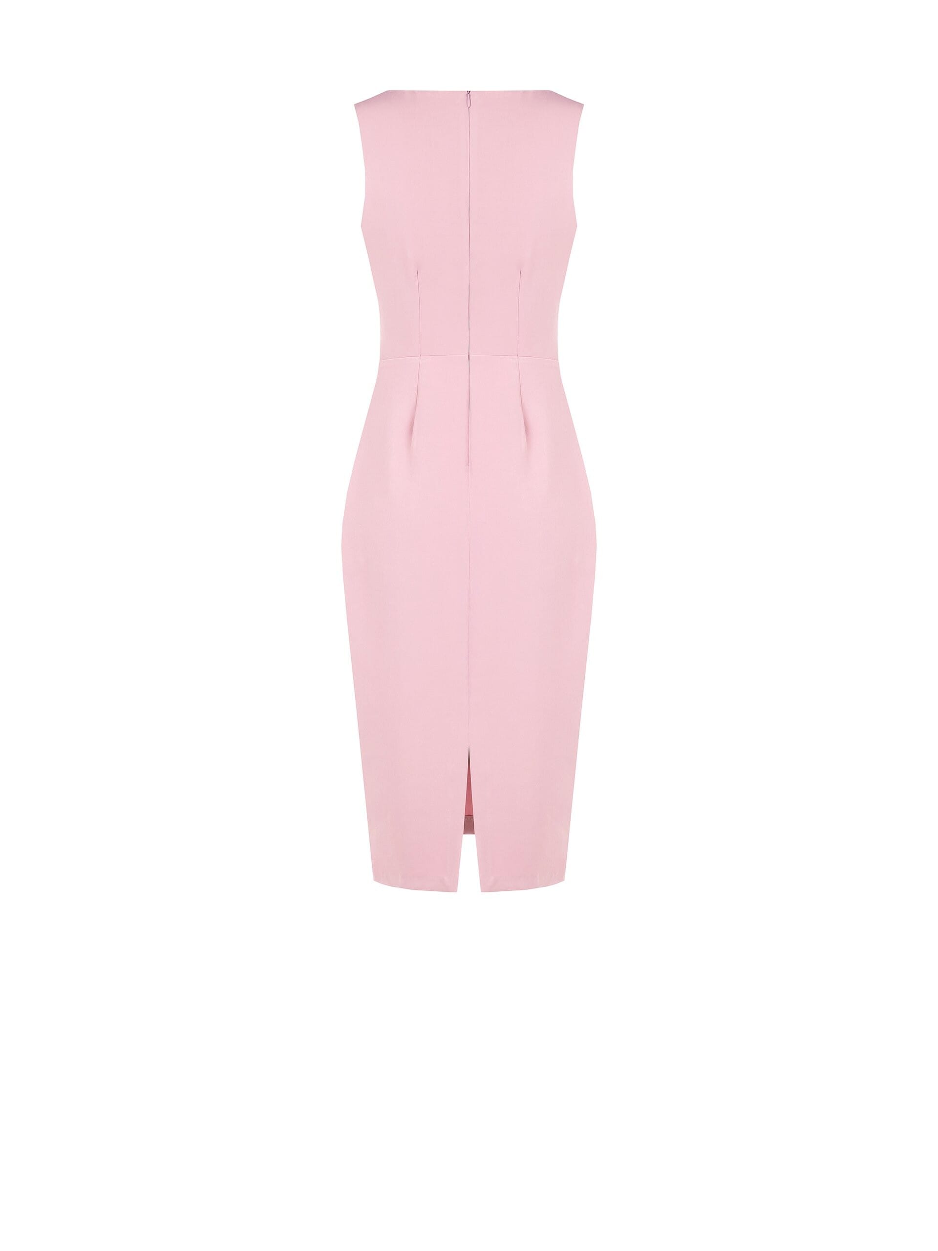 Abito A Tubino Con Fascia In Raso E Dettaglio Gioiello Rinascimento