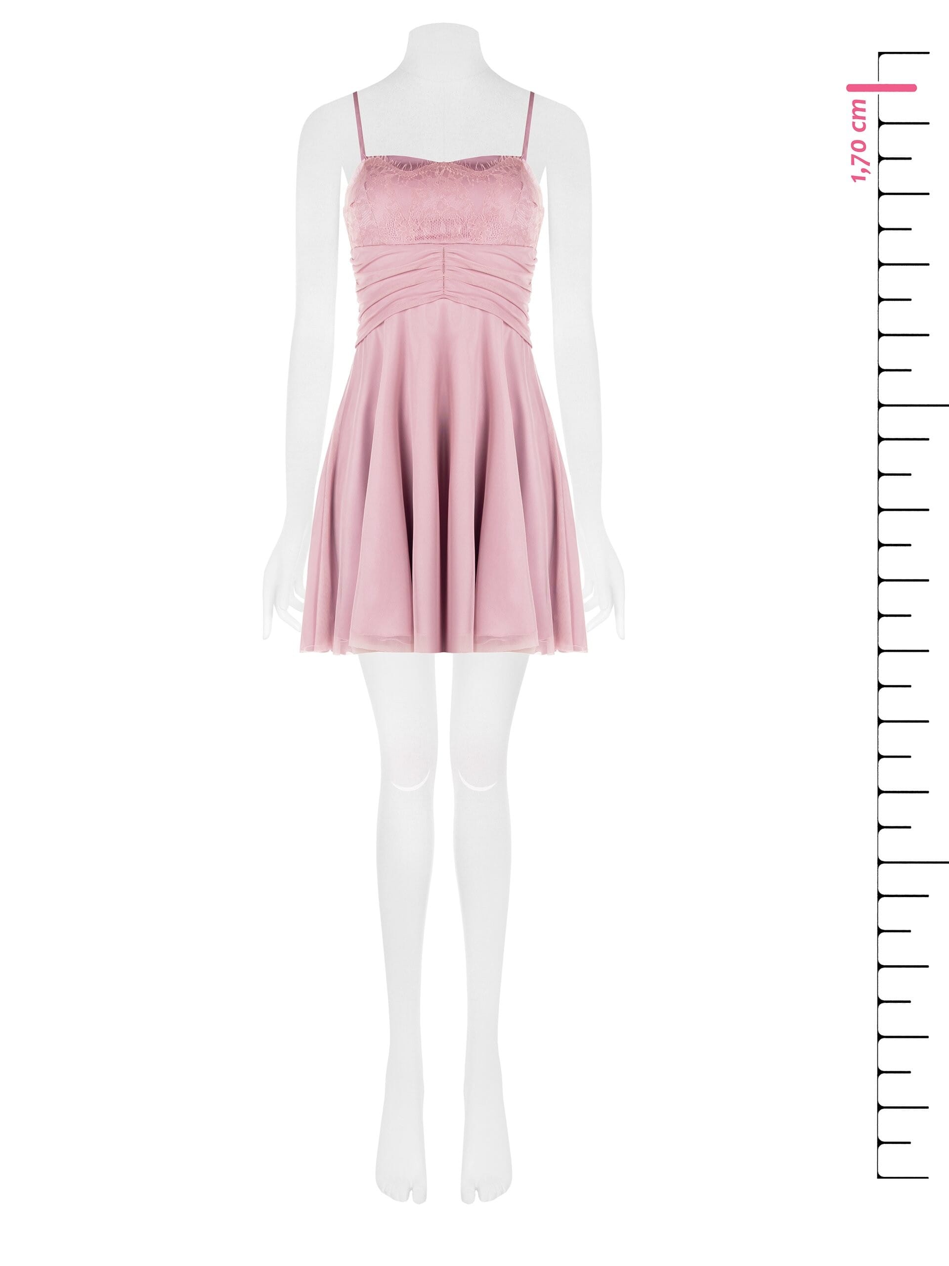 Abito Corto A Ruota In Tulle E Pizzo Rinascimento