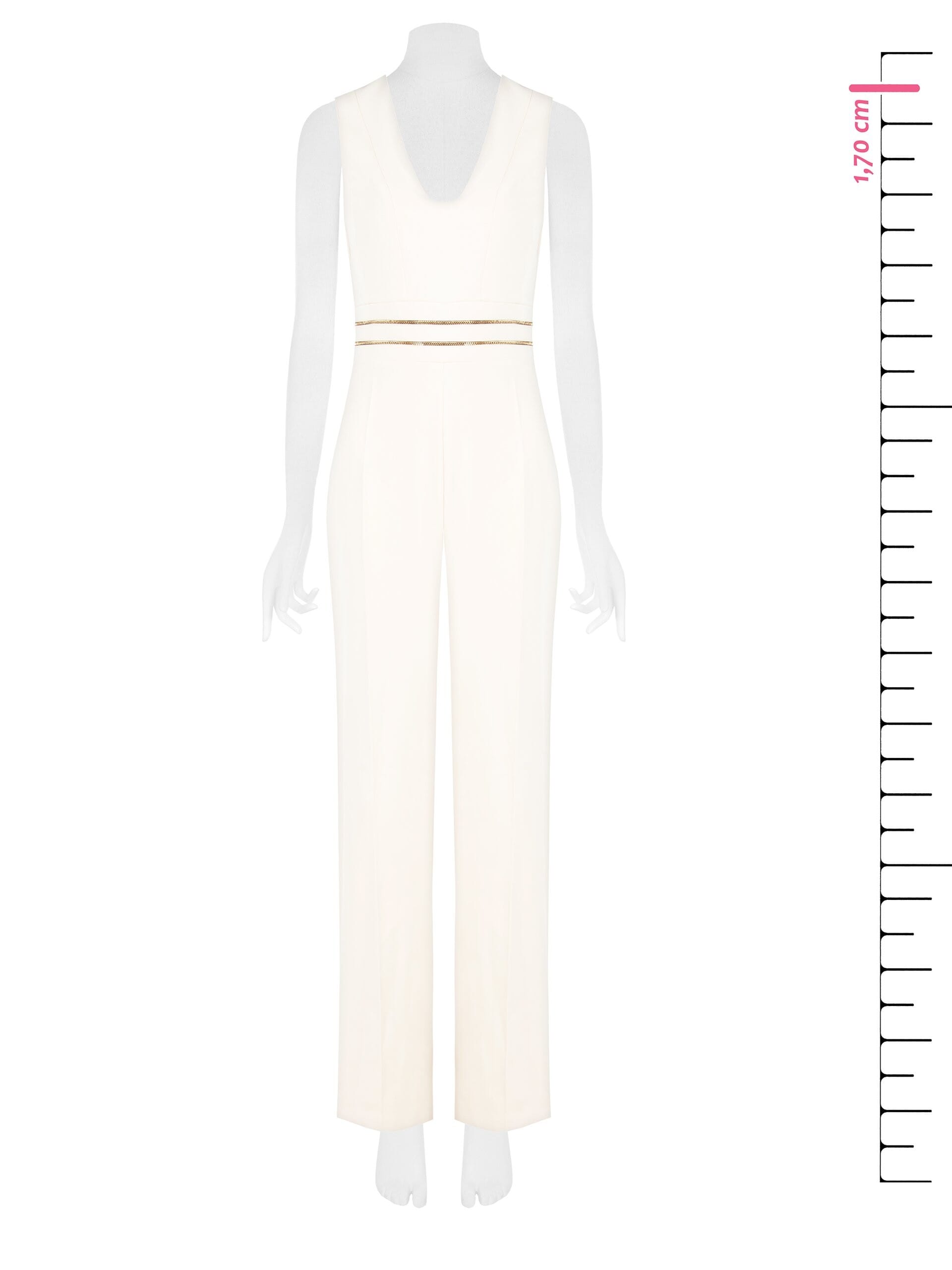 Tuta Intera Dritta In Tessuto Bi-Stretch Con Scollo Rotondo Rinascimento