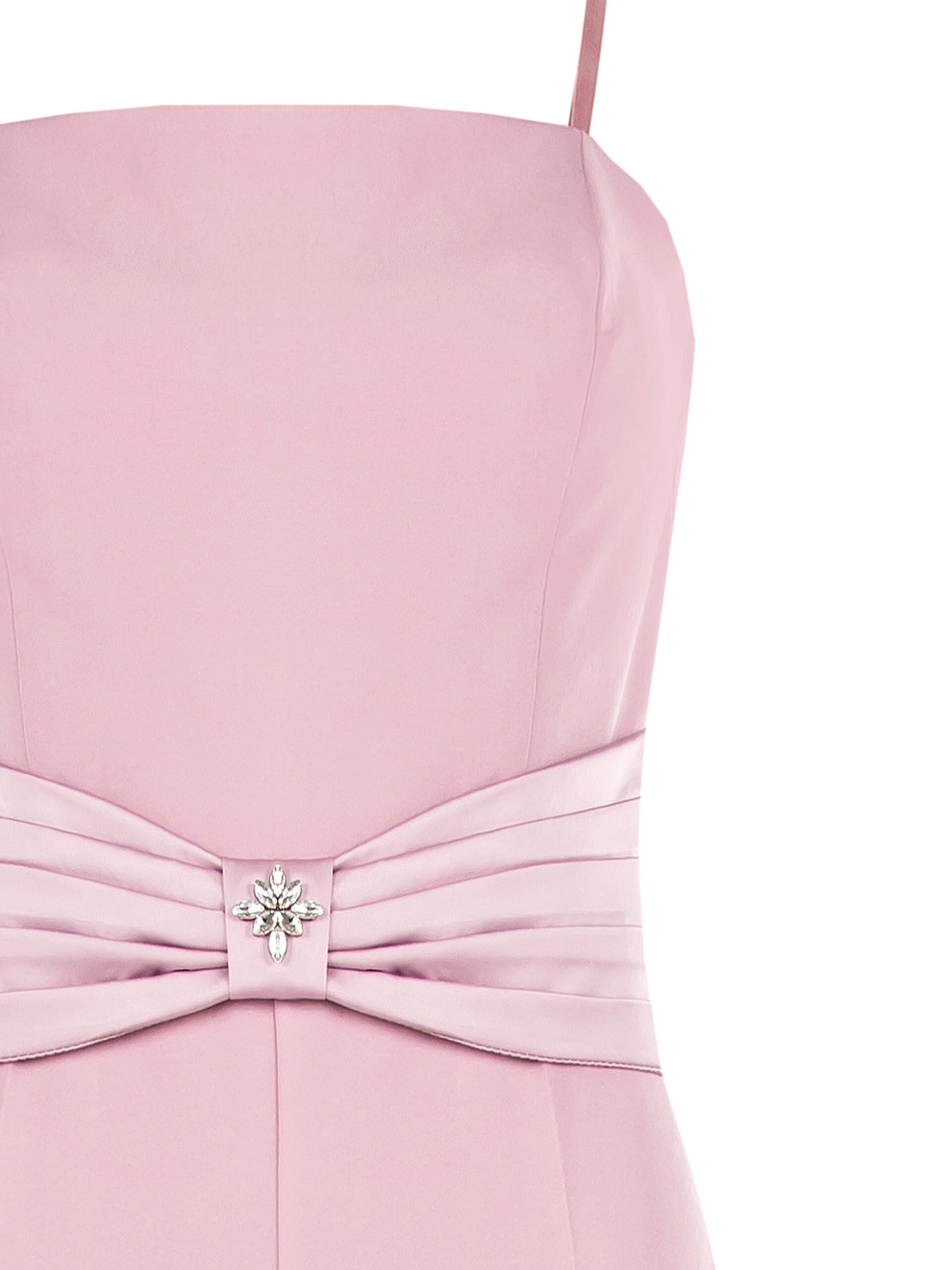 Tuta Intera A Zampa Con Fascia In Raso E Dettaglio Gioiello Rinascimento