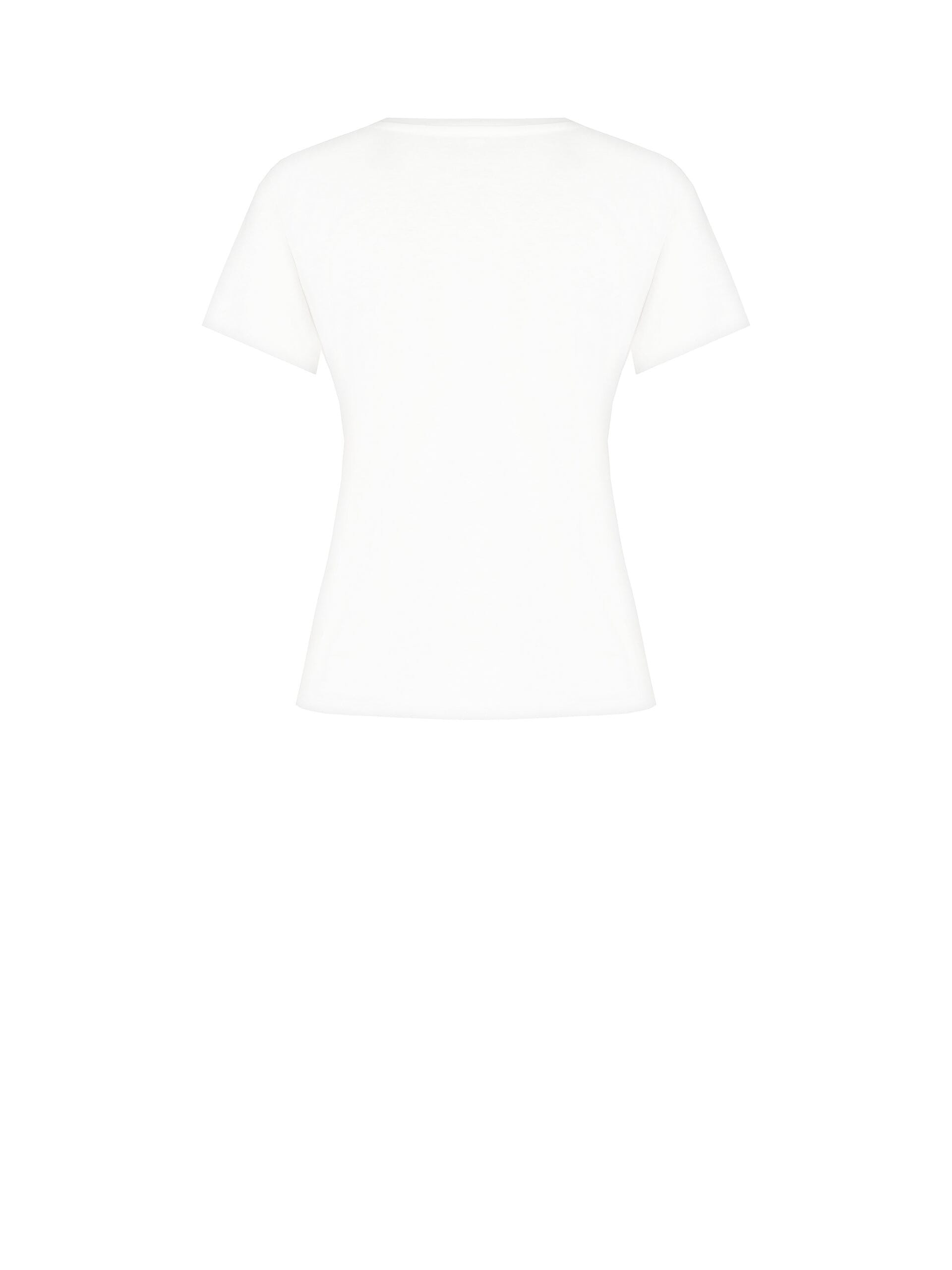 T-Shirt Regular In Cotone Con Slogan E Cristalli Cabochon Rinascimento