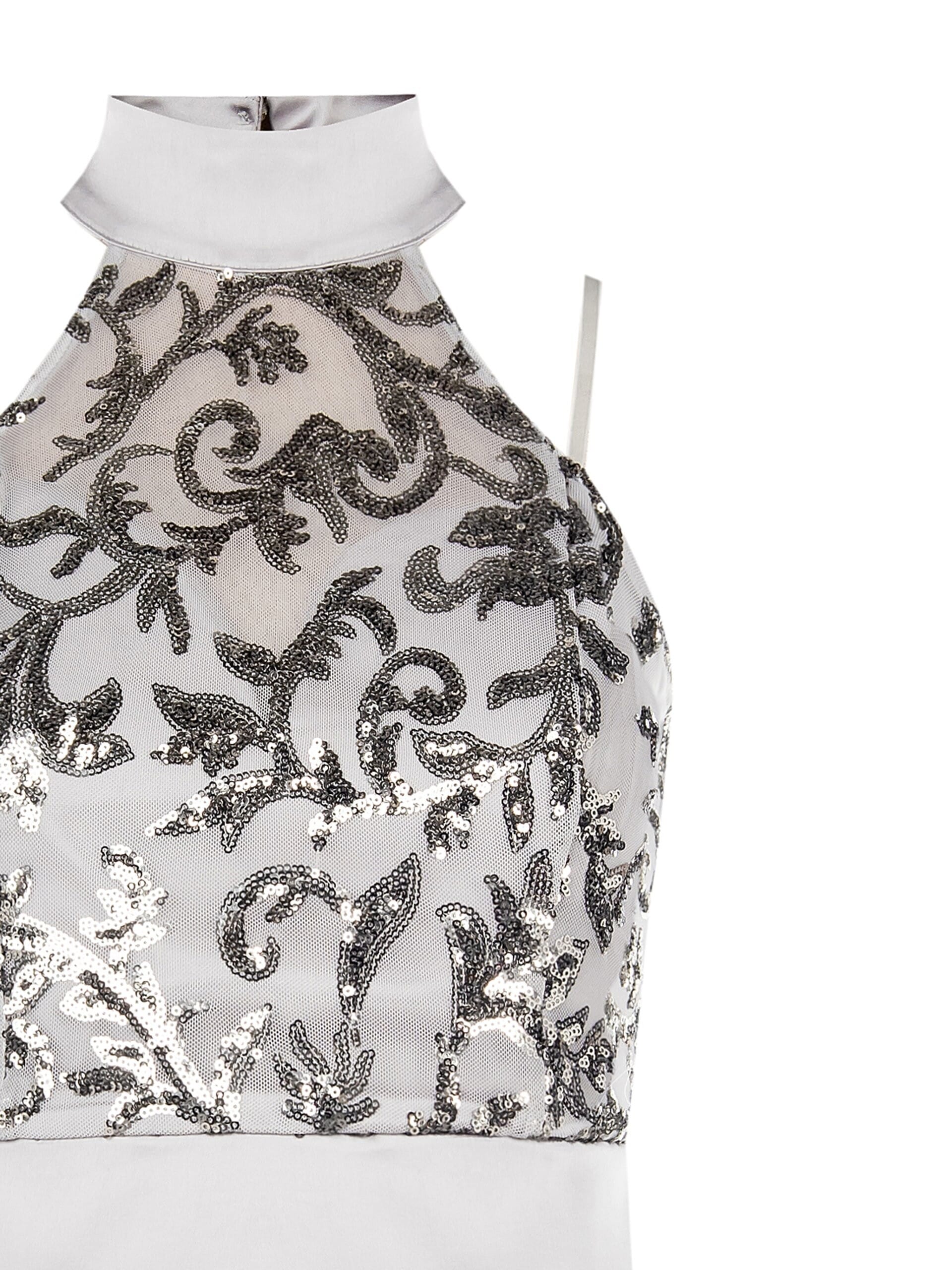 Top In Tulle Ricamato Con Paillettes E Dettagli In Raso Rinascimento