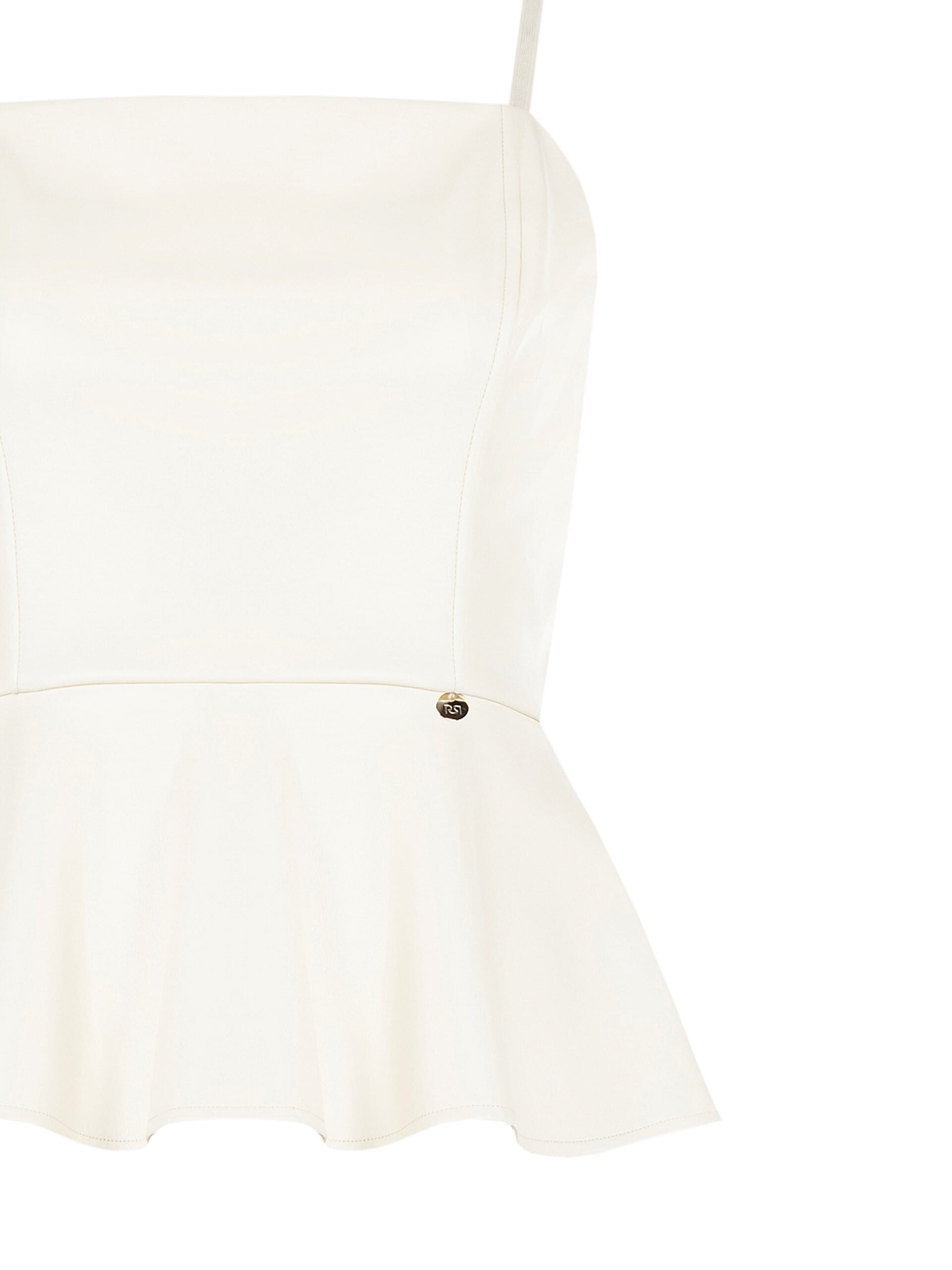 Rinascimento Leatherette Peplum Top