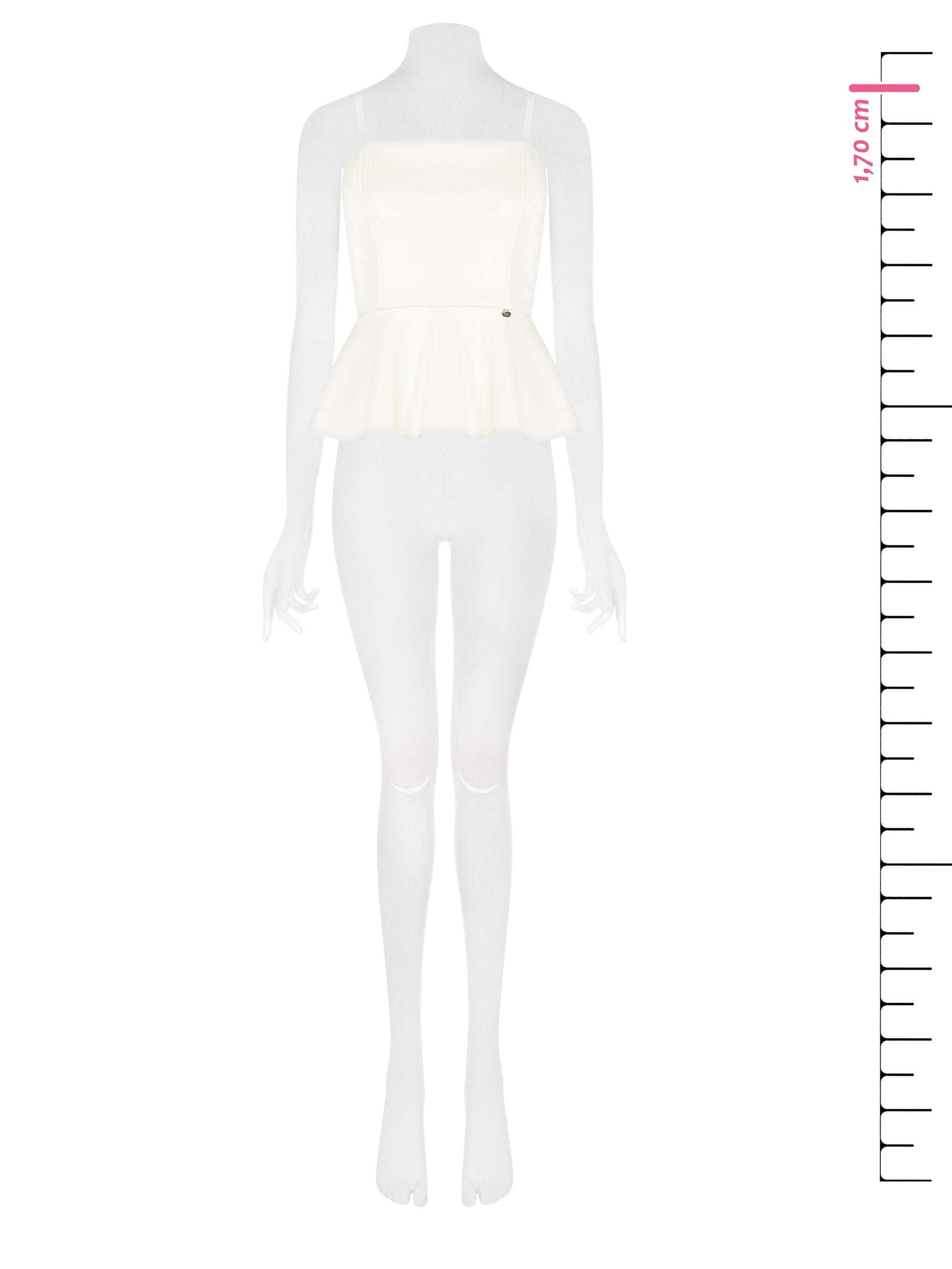 Rinascimento Leatherette Peplum Top