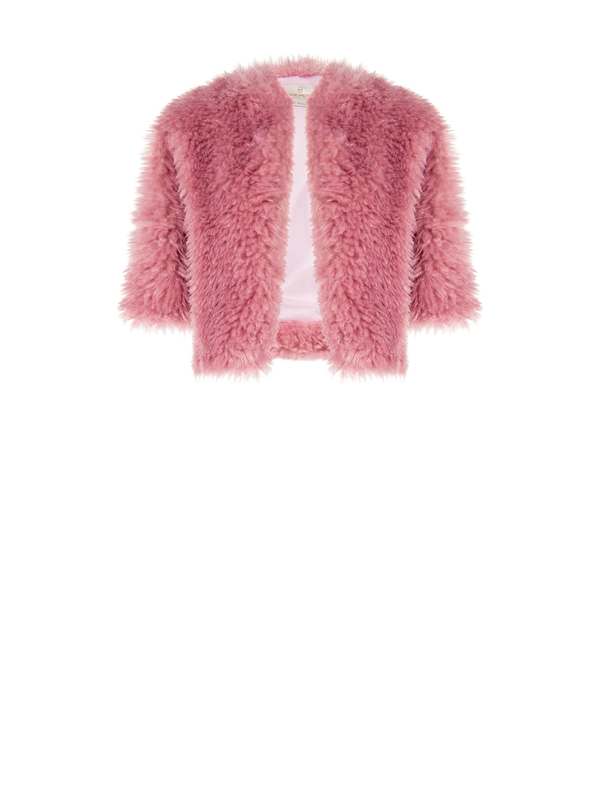 Manteau court en fourrure synthétique avec manches 3/4 Rinascimento