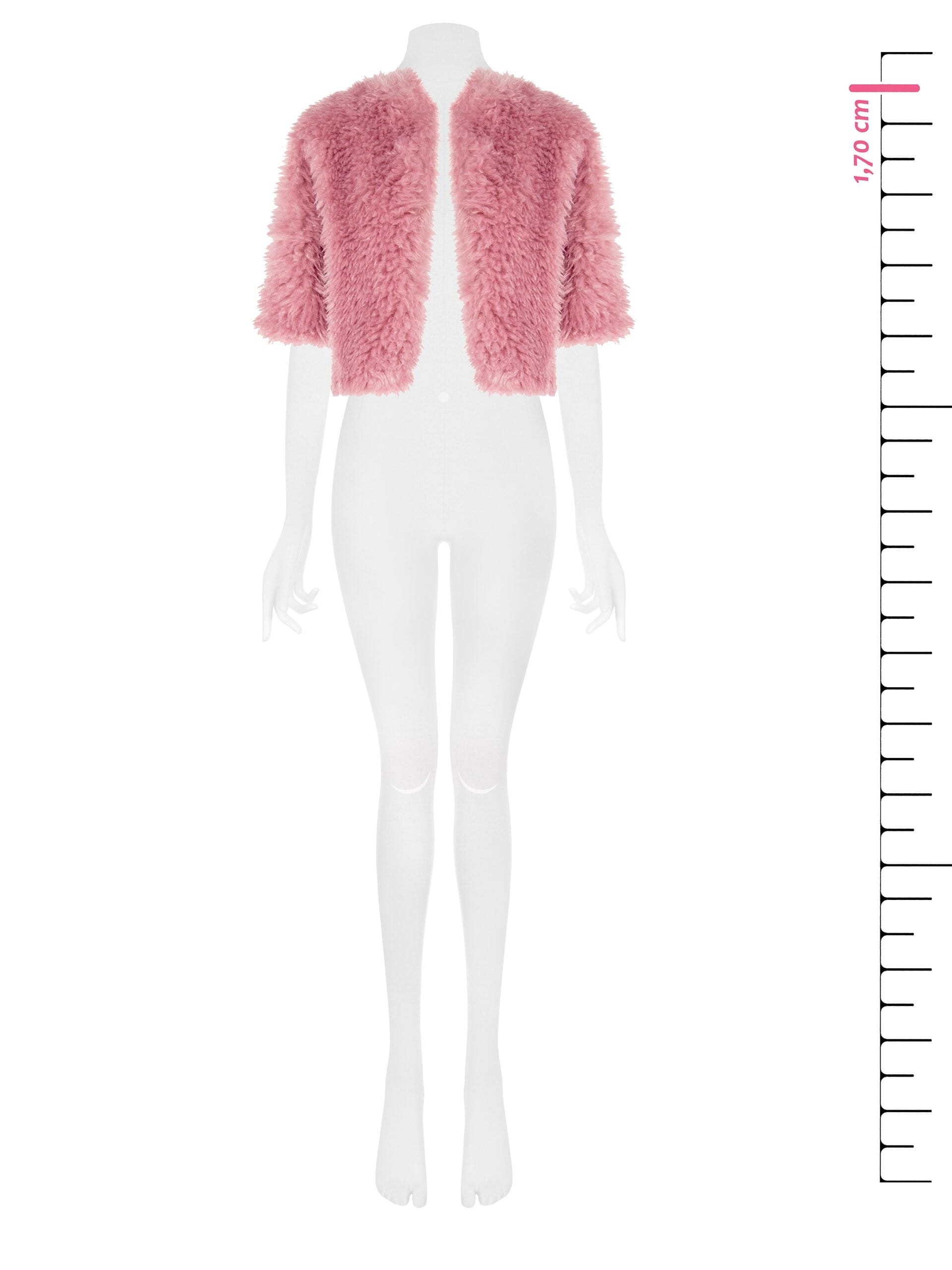 Manteau court en fourrure synthétique avec manches 3/4 Rinascimento