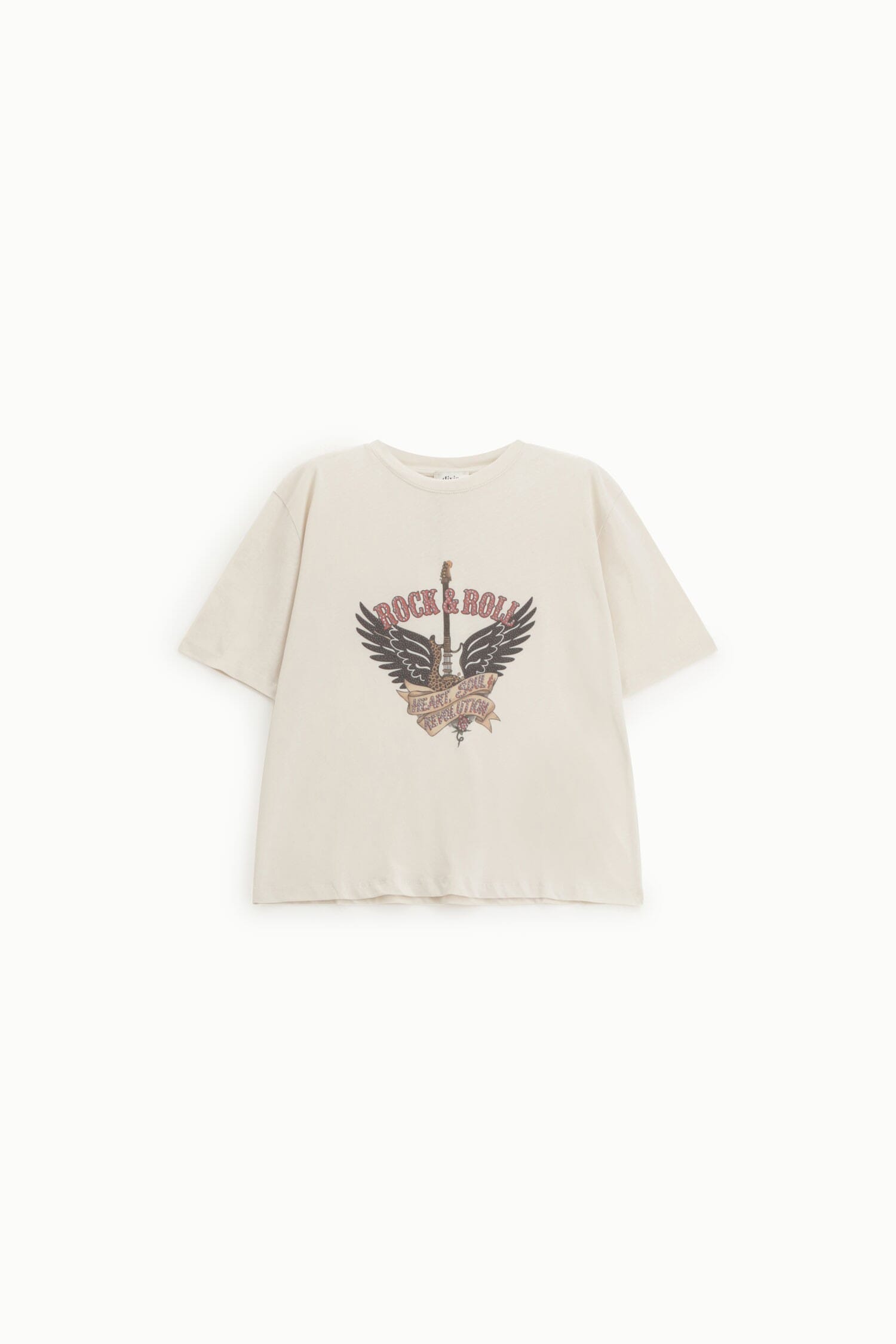 T-Shirt A Maniche Corte Stampa Rock And Roll Dixie