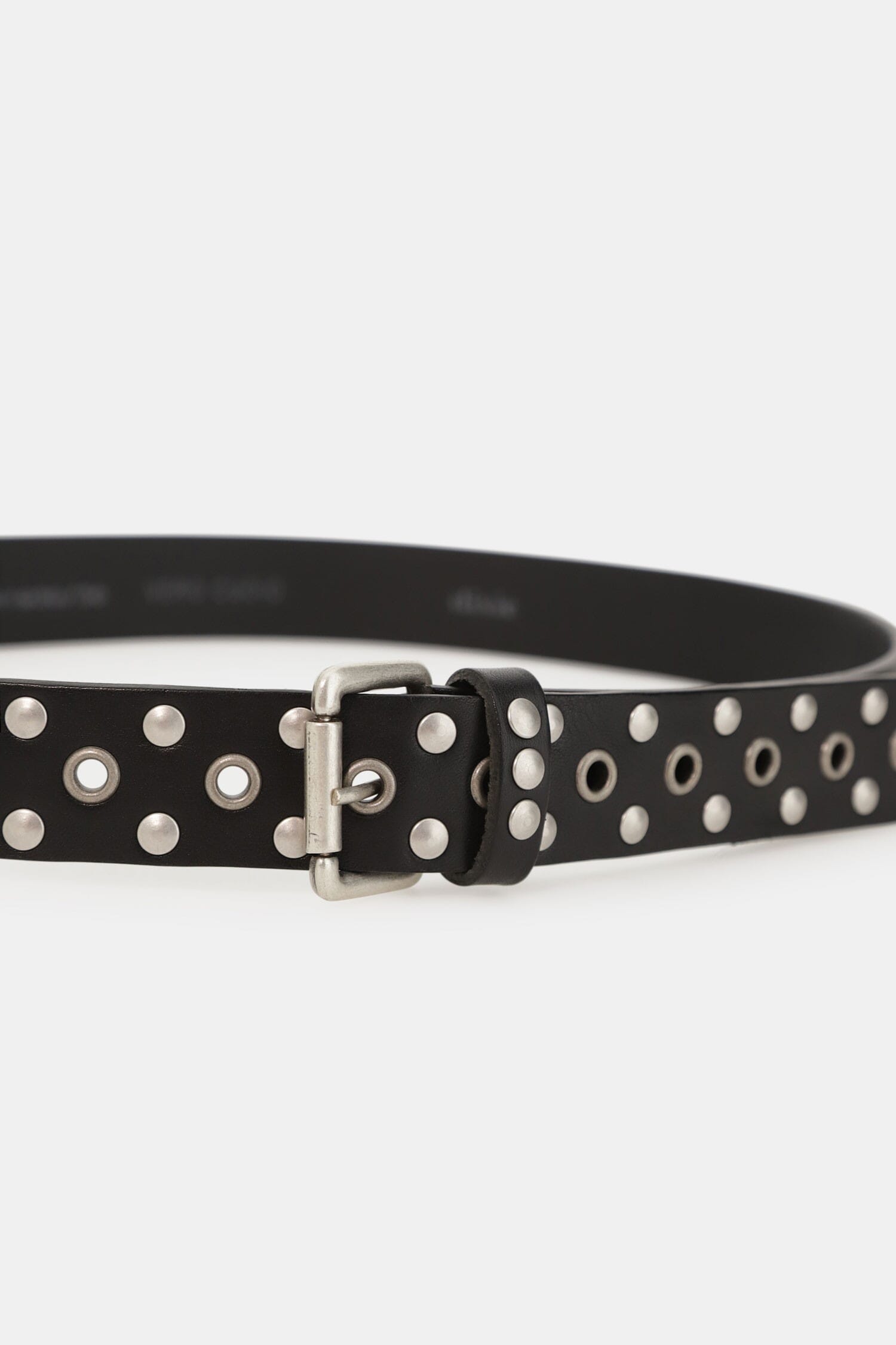 Ceinture Dixie avec clous ronds et boucle carrée