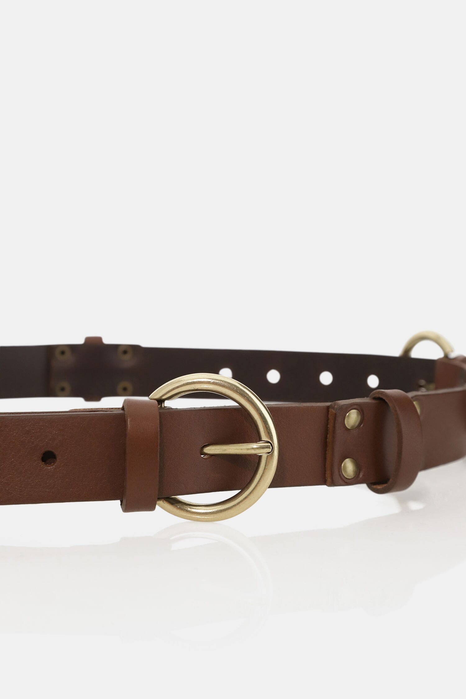 Cintura Con Fibbia Tonda E Dettagli Metallici Dixie