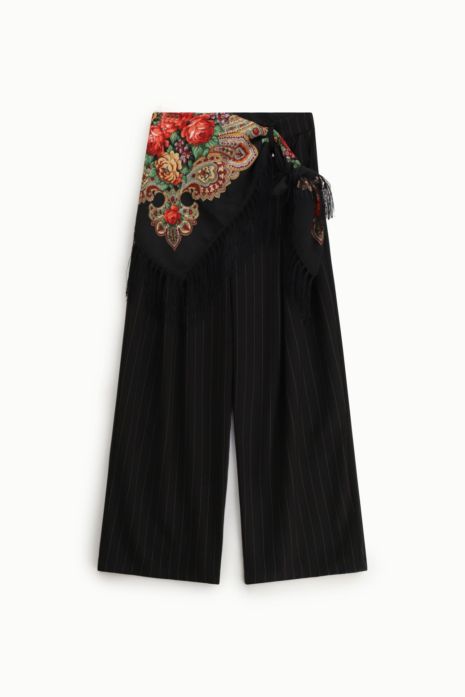 Dixie Striped Palace Trousers With Floral Scarf