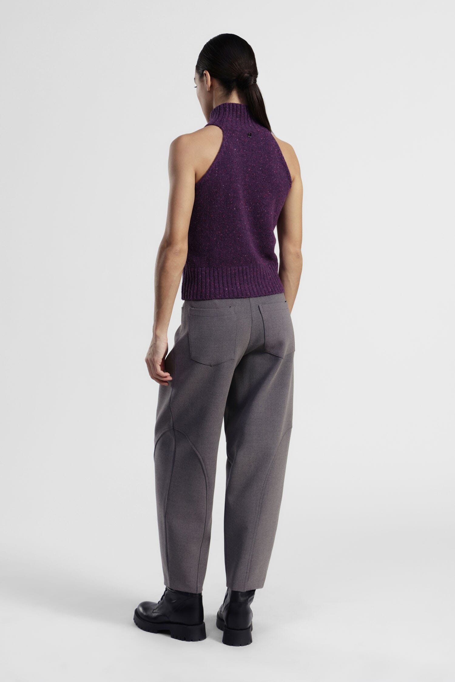 Pantaloni Palazzo A Vita Alta Con Tasche Dixie