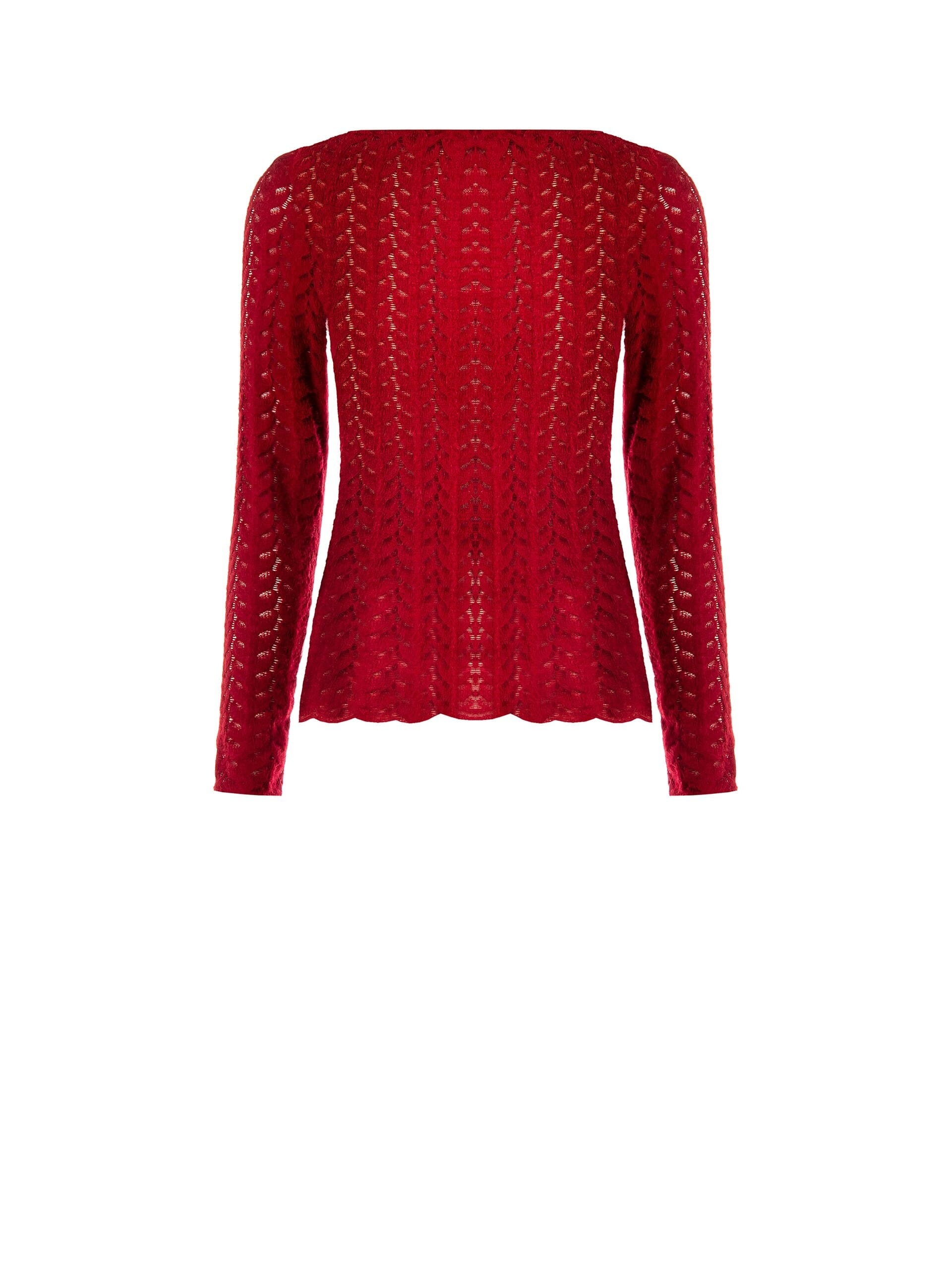 Top Aderente In Maglia Intrecciata E Traforata Rinascimento