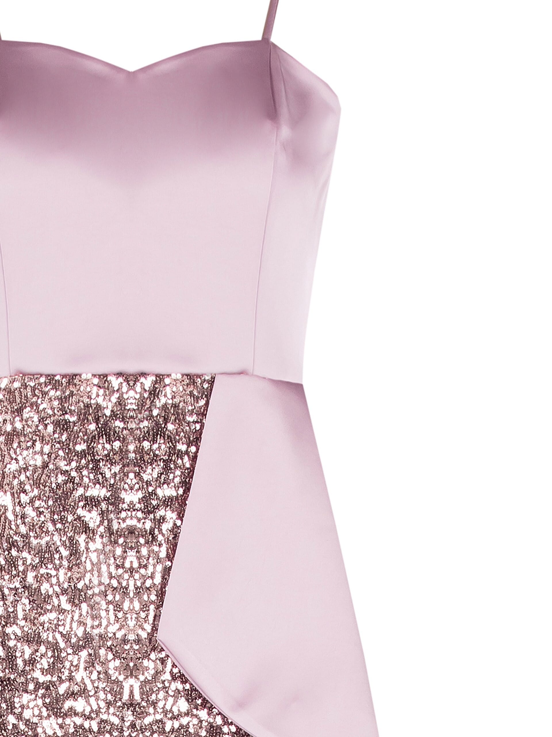 Rinascimento - Robe fourreau longue en satin et paillettes