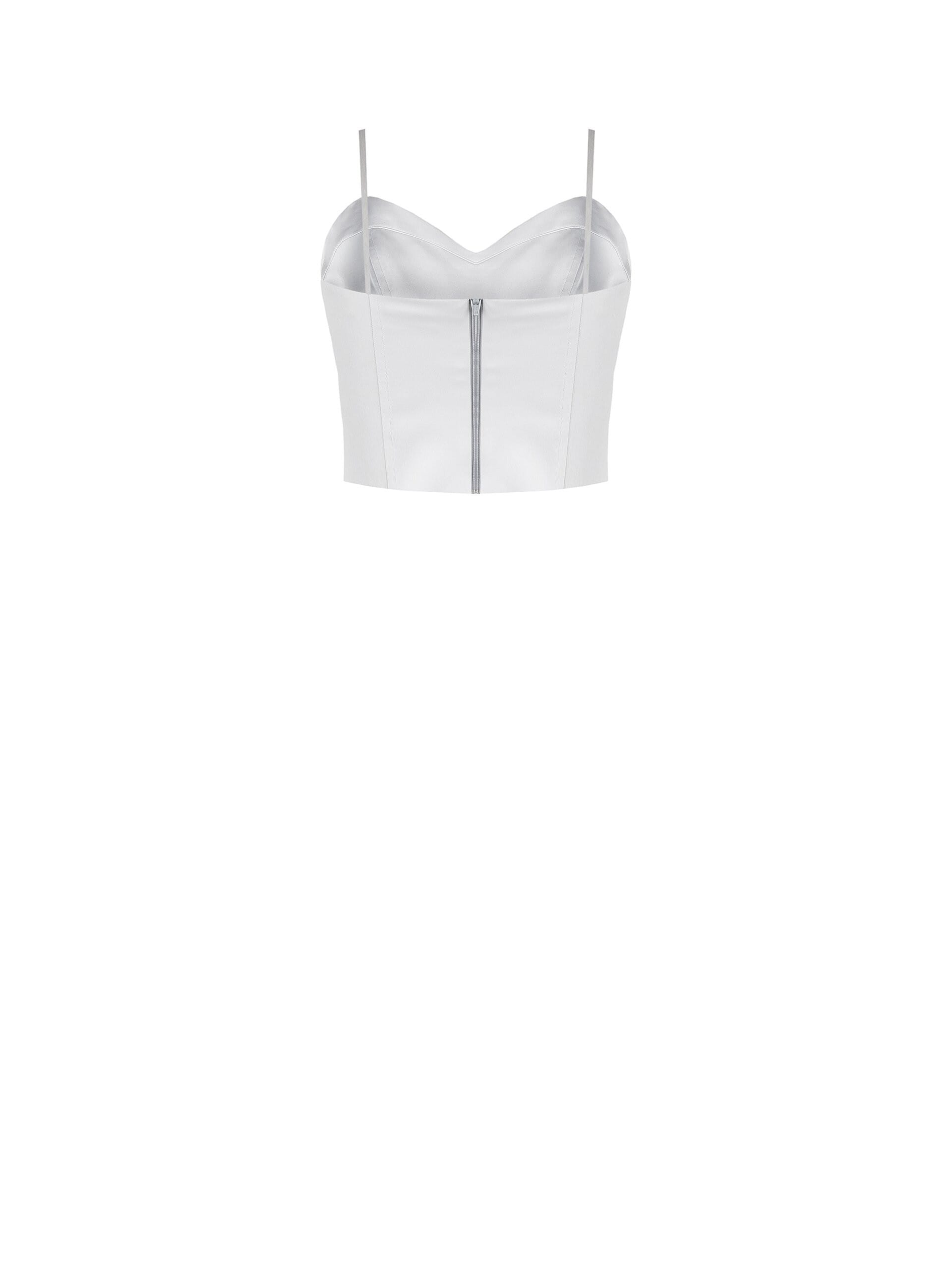 Satin Crop Top Bustiers With Splints Rinascimento