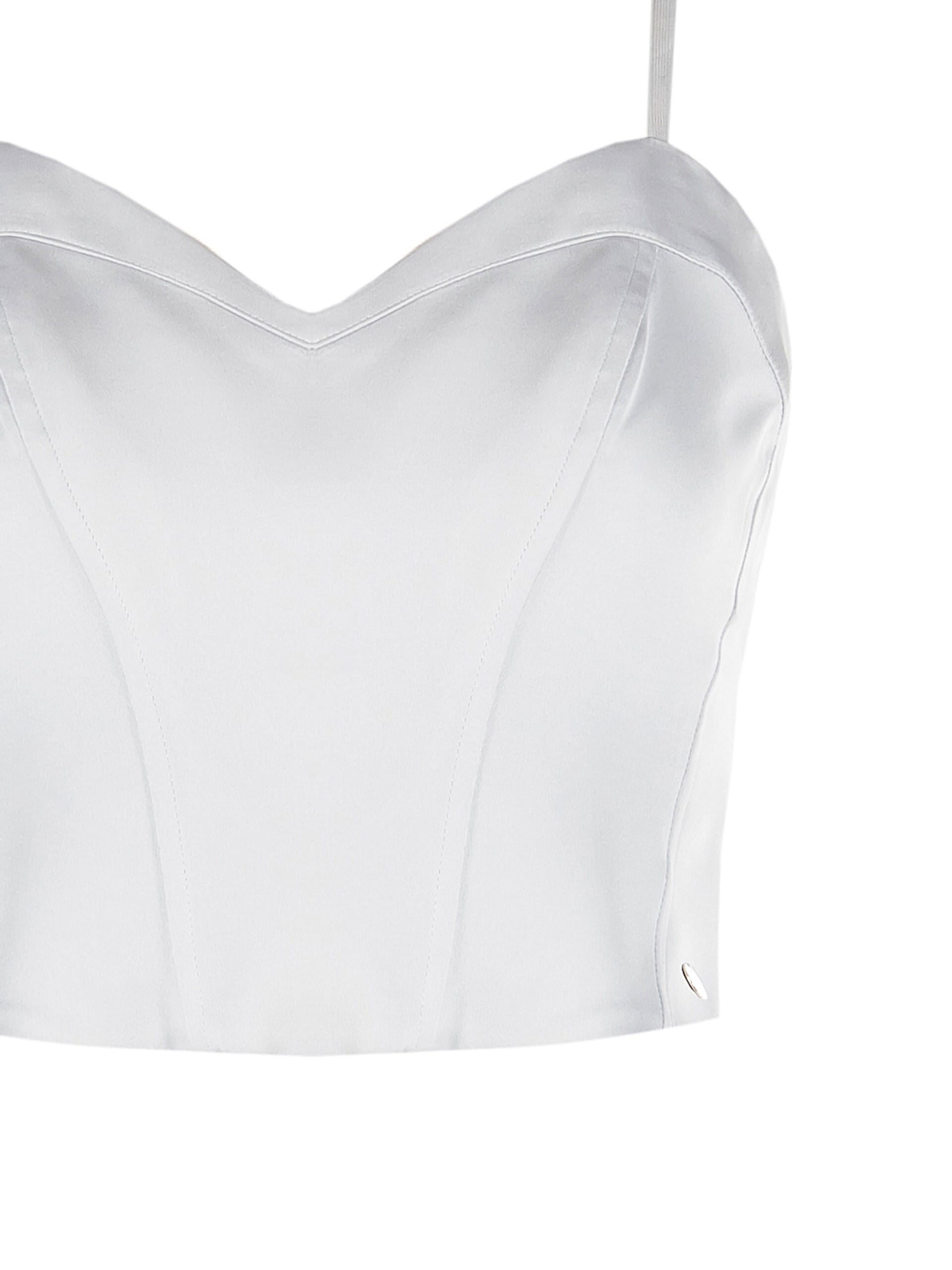 Satin Crop Top Bustiers With Splints Rinascimento