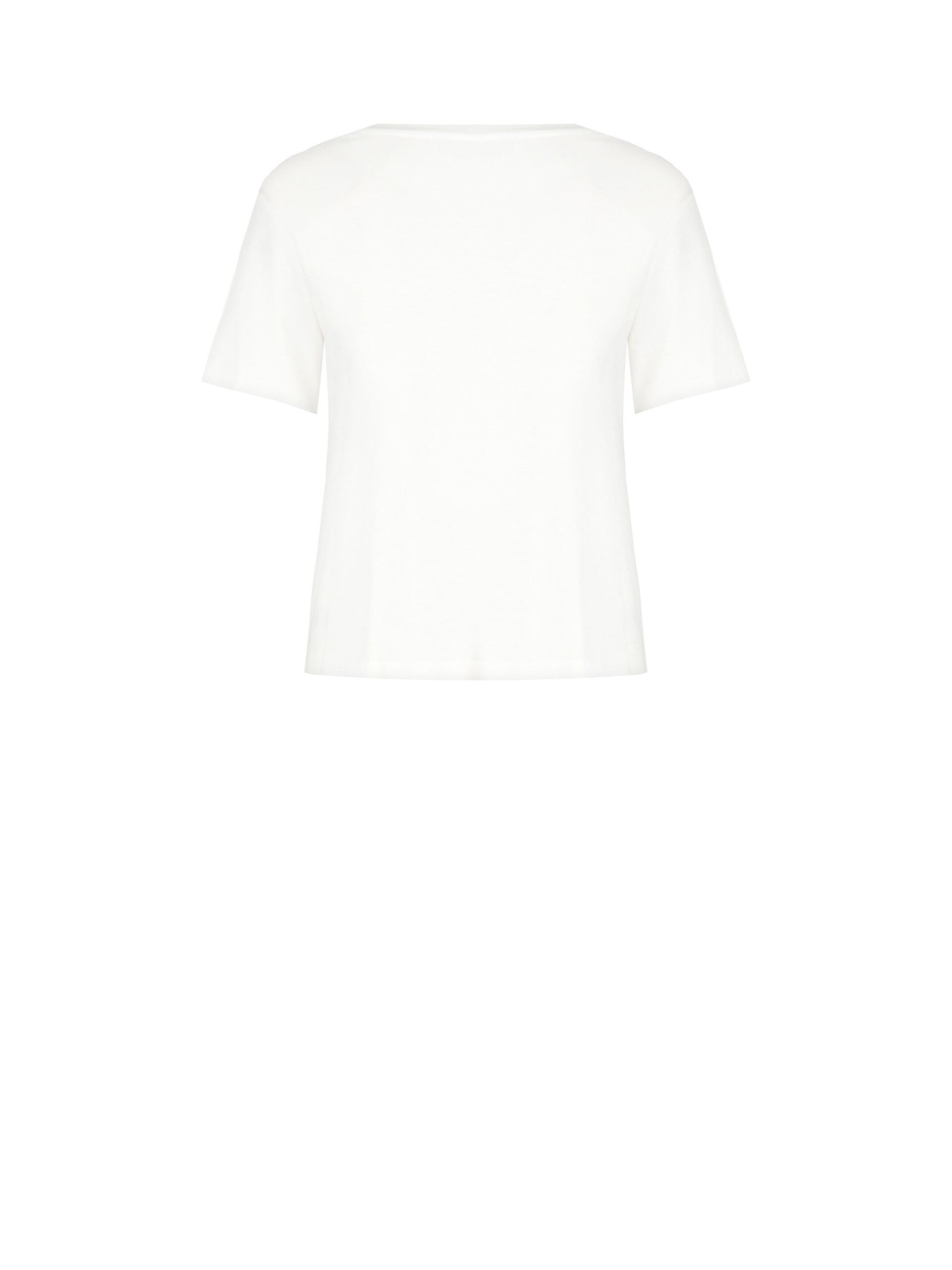 T-Shirt Regular In Cotone Con Stampa Logo In Laminato Rinascimento