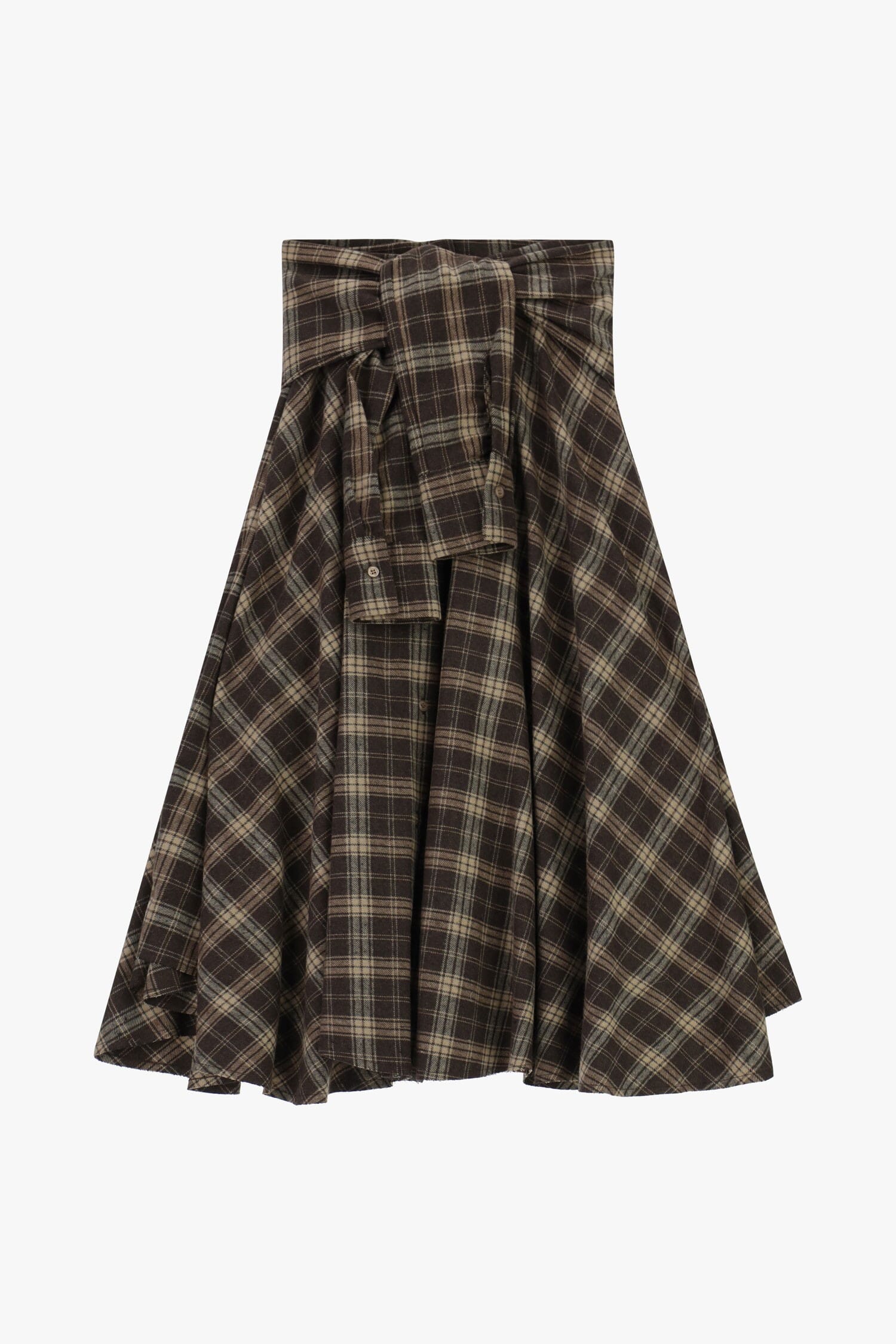 Gonna A Quadri Con Cintura Annodata In Vita Dixie