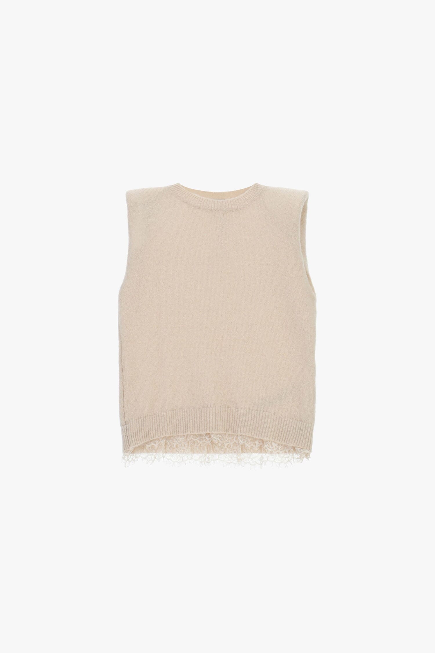 Sleeveless Vest With Lace Trim Dixie