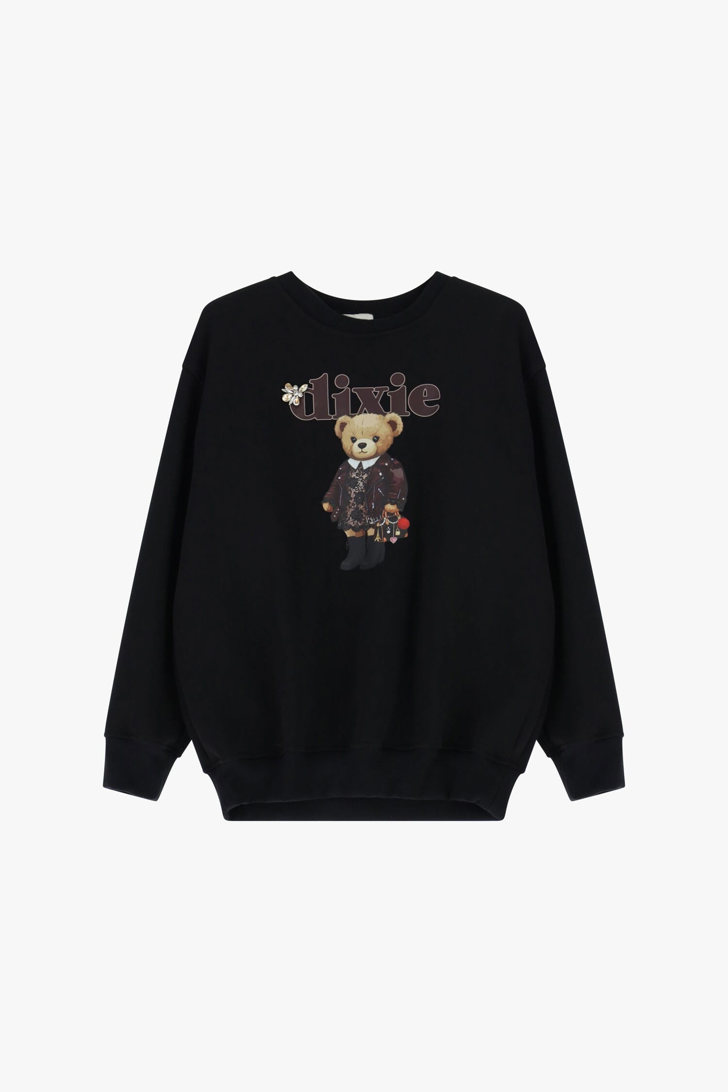 Sweatshirt Crew-neck Front Bear Print Dixie