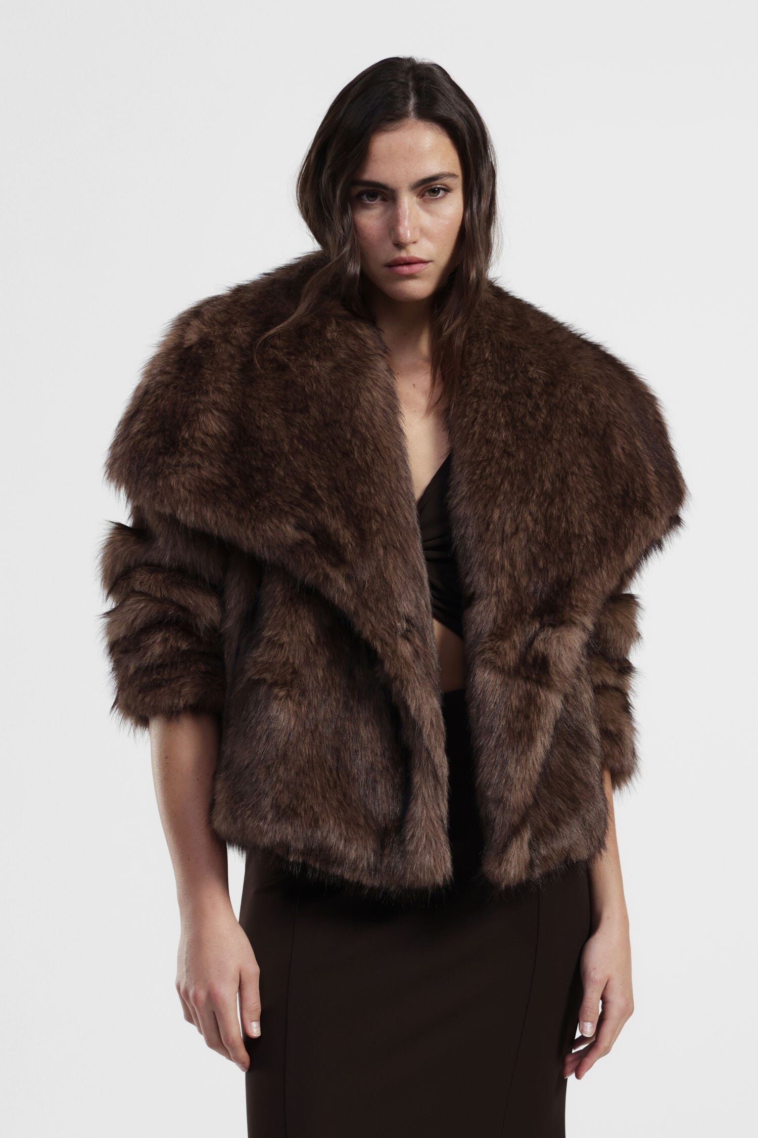 Eco-Fur Corta Con Maxi Revers Dixie