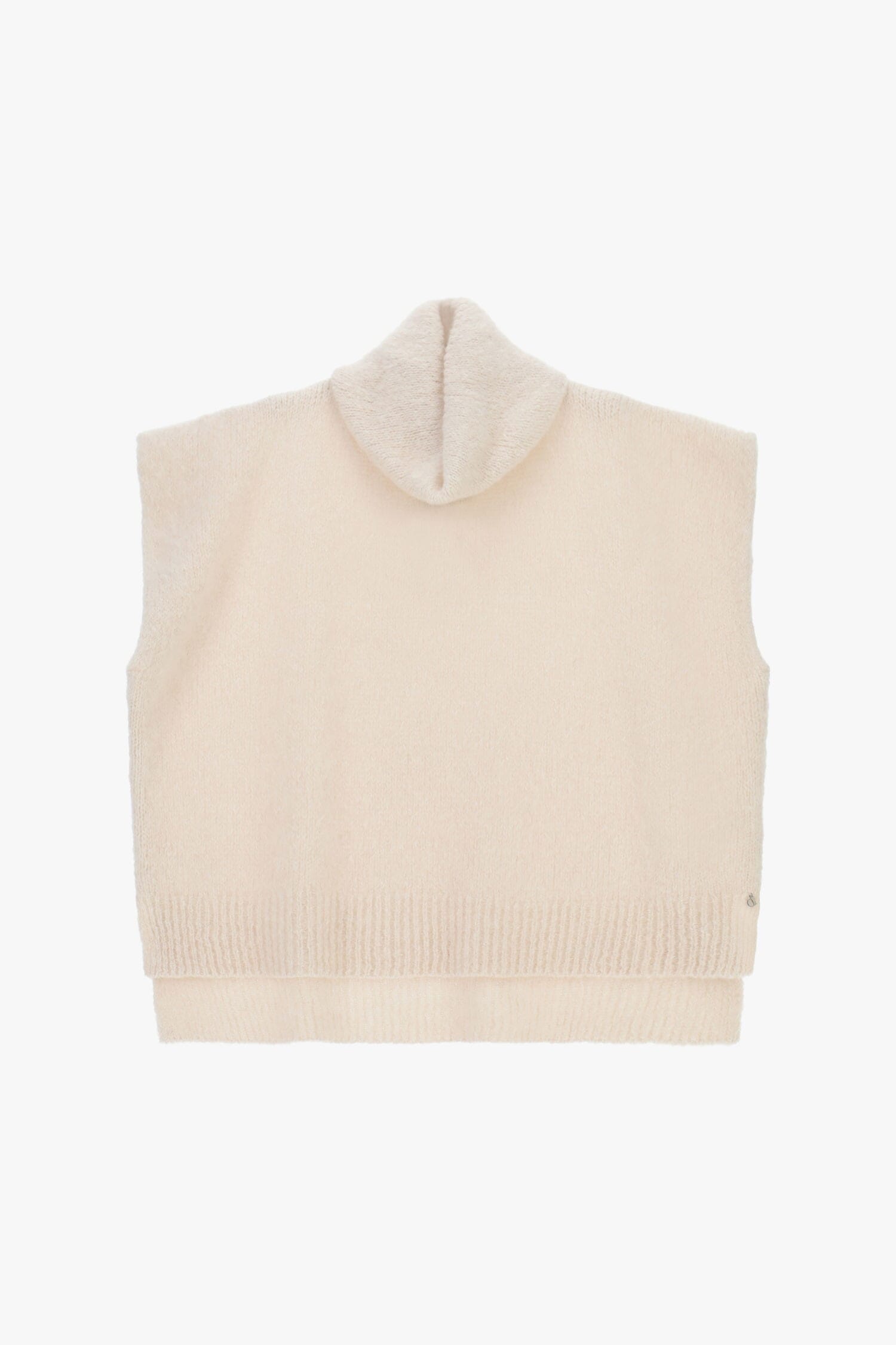 Maglione Smanicato Collo Alto Vestibilità Morbida Dixie