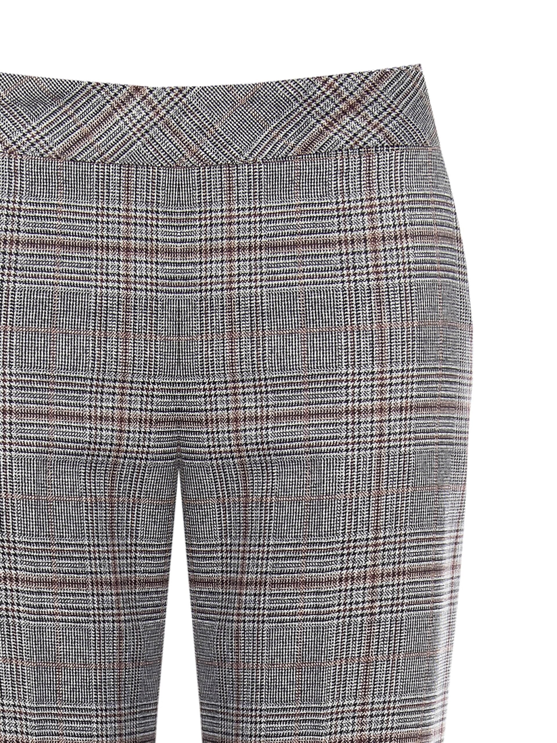 Pantalon droit Prince de Galles avec poches et zips latéraux Rinascimento