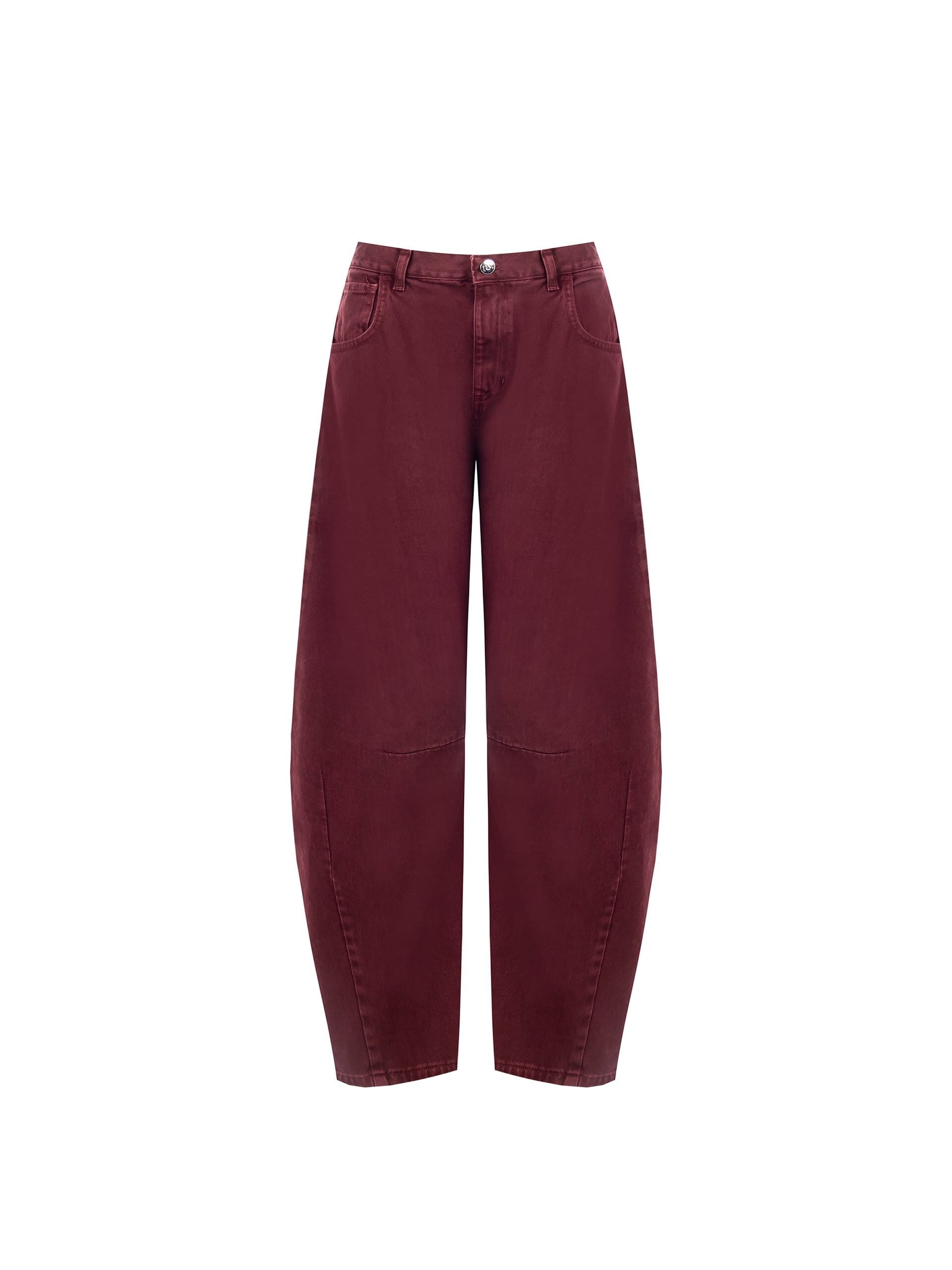 Jeans Balloon Con Targhetta Logo Su Tasca Dietro Rinascimento