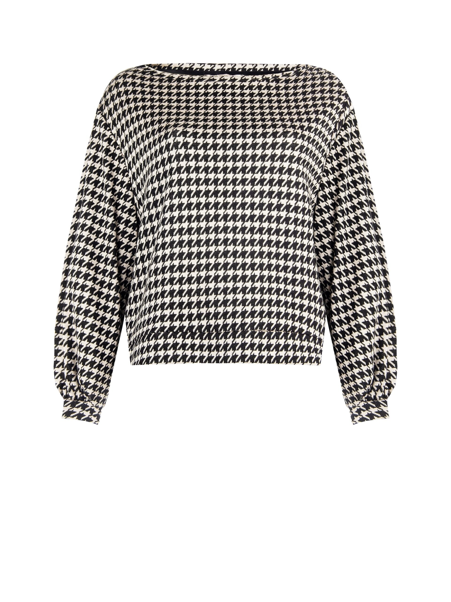 Blusa Curvy Ampia In Maglia A Pied De Poule Rinascimento Curvy