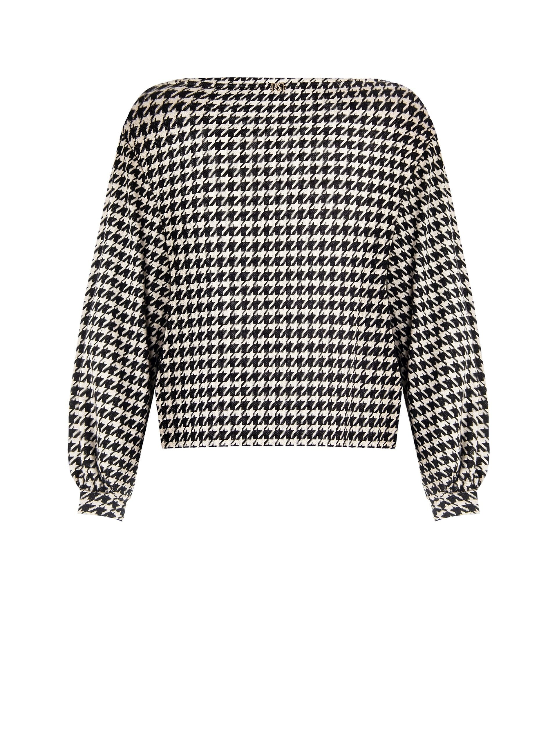 Blusa Curvy Ampia In Maglia A Pied De Poule Rinascimento Curvy